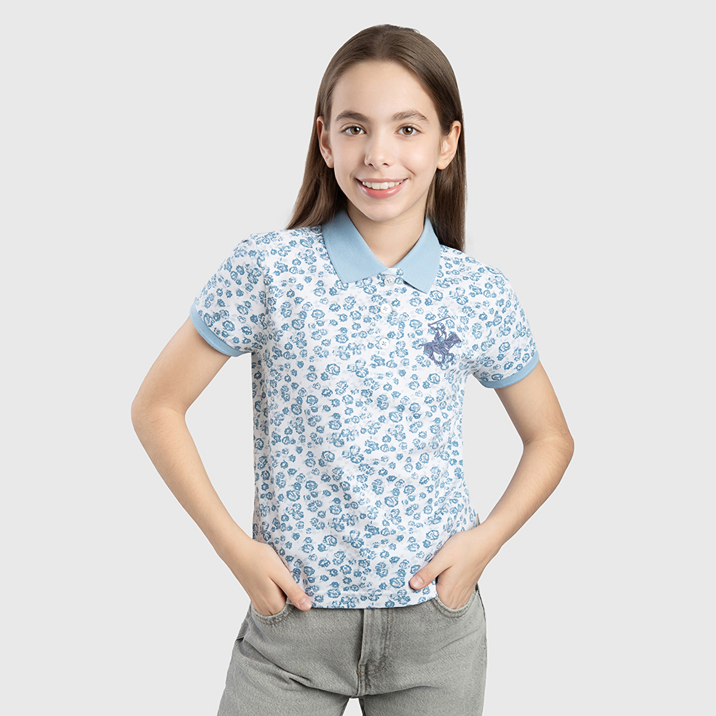 تي شيرت مطبوع بأكمام قصيرة من بيفرلي هيلز بولو كلوب-girls-clothing-tshirts-image-1