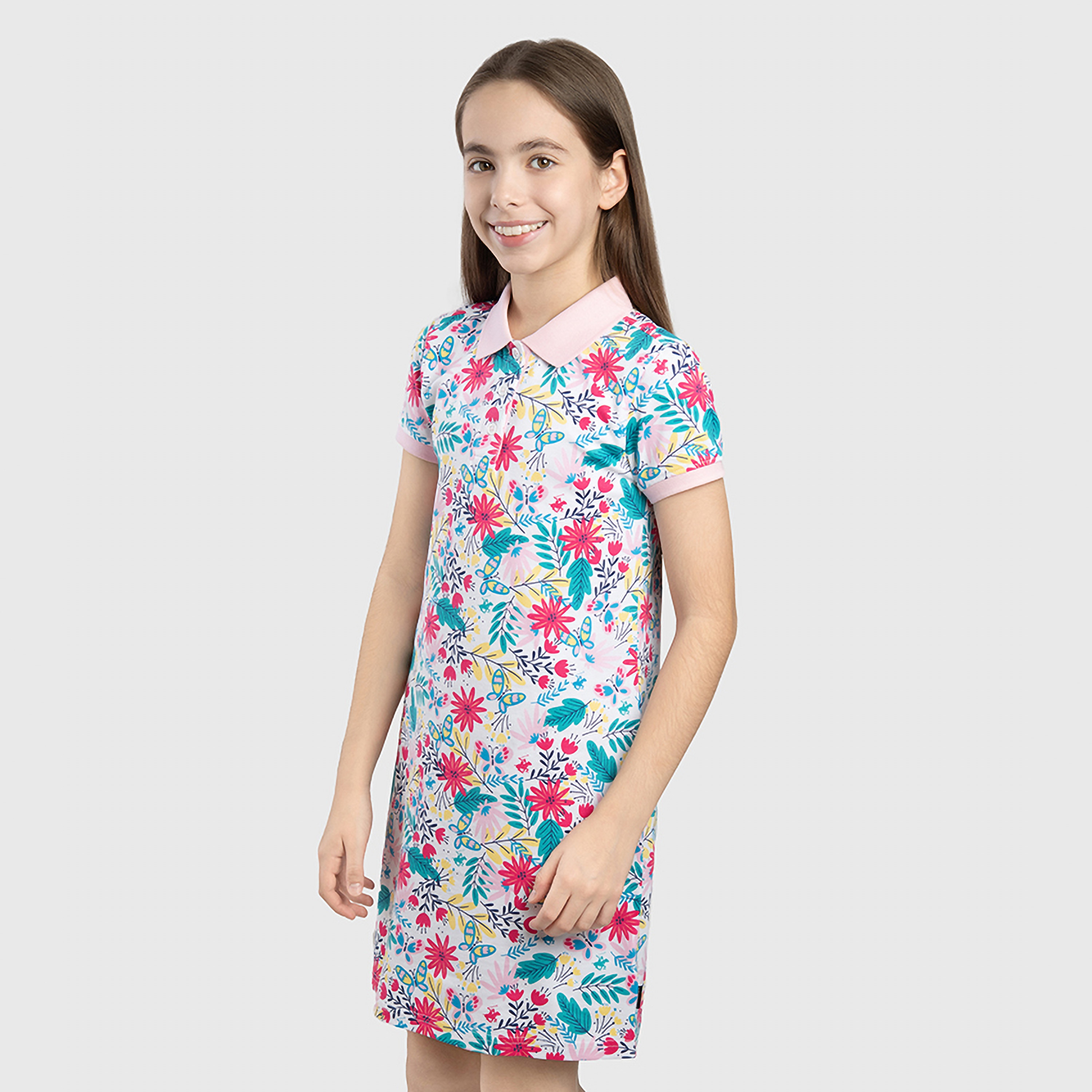 فستان بأكمام قصيرة وطبعة زهور من بيفرلي هيلز بولو كلوب-girls-clothing-dressesandjumpsuits-image-3