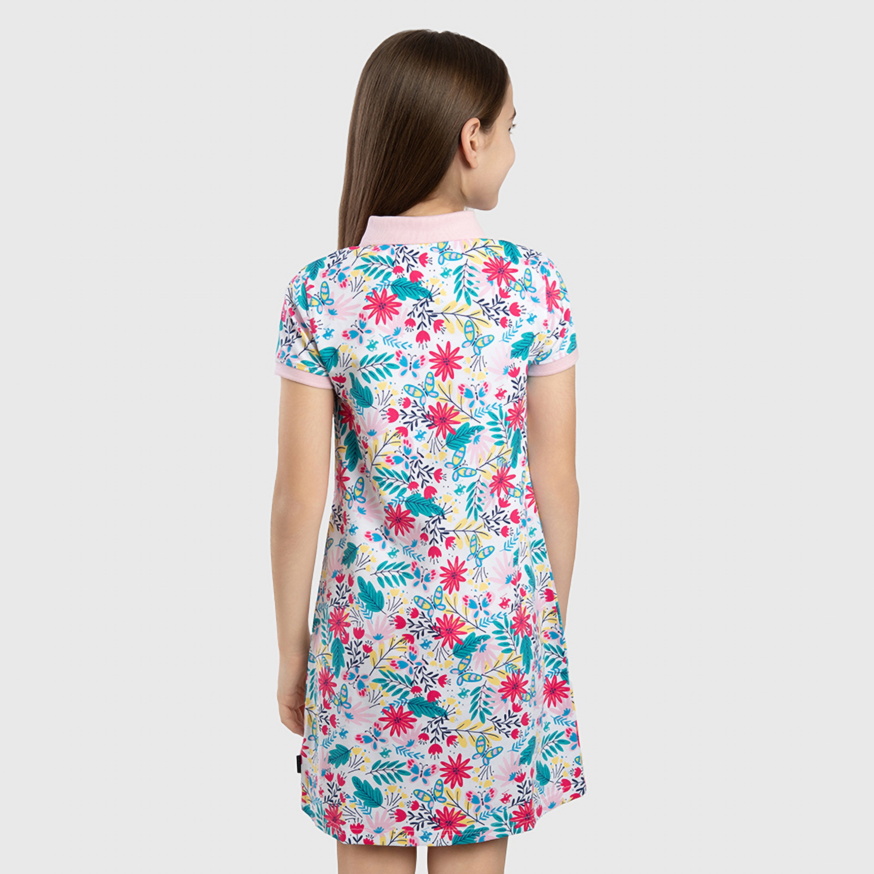فستان بأكمام قصيرة وطبعة زهور من بيفرلي هيلز بولو كلوب-girls-clothing-dressesandjumpsuits-image-4