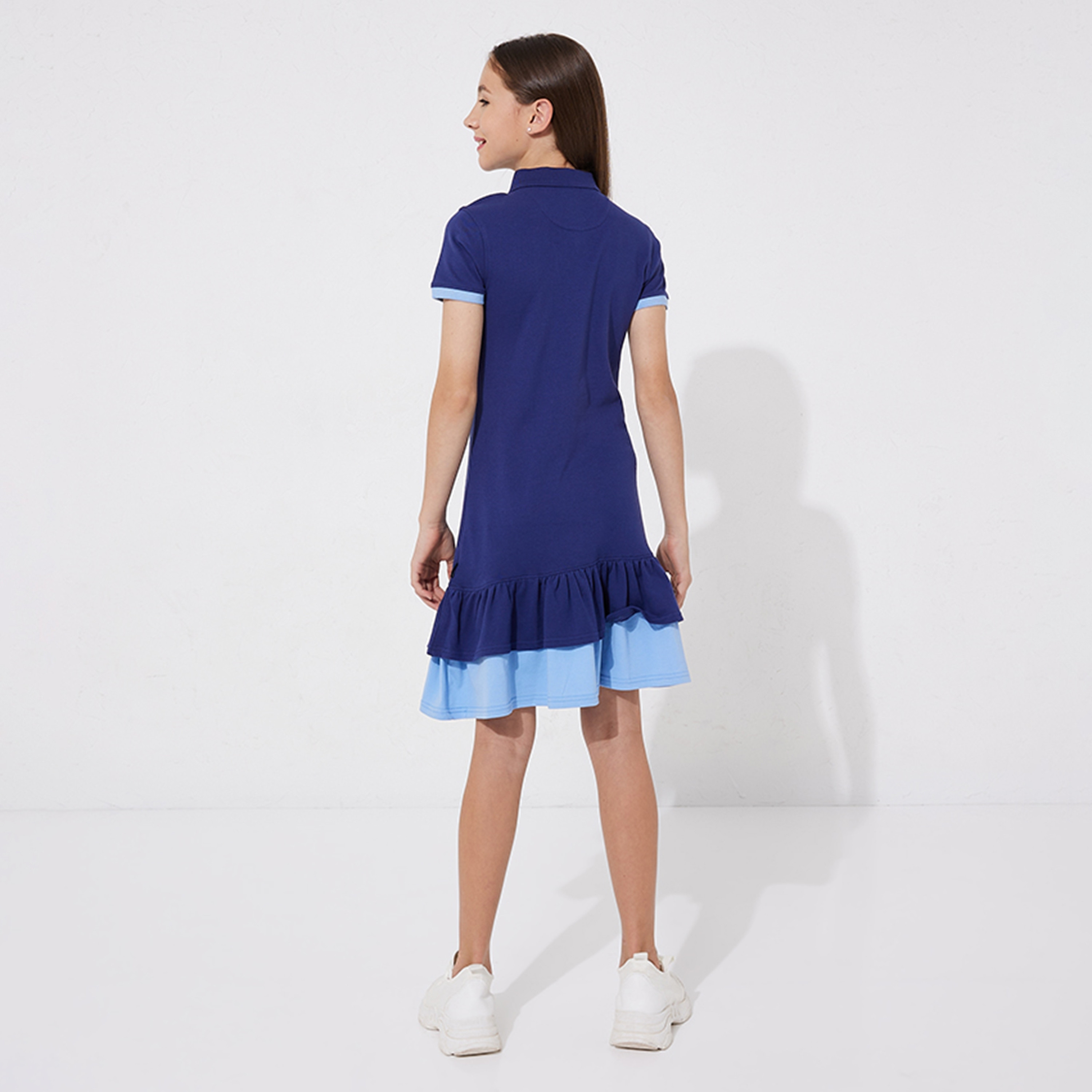 Beverly Hills Polo Club Logo Embroidered Short Sleeves Polo Collar Dress-girls-clothing-dressesandjumpsuits-image-2