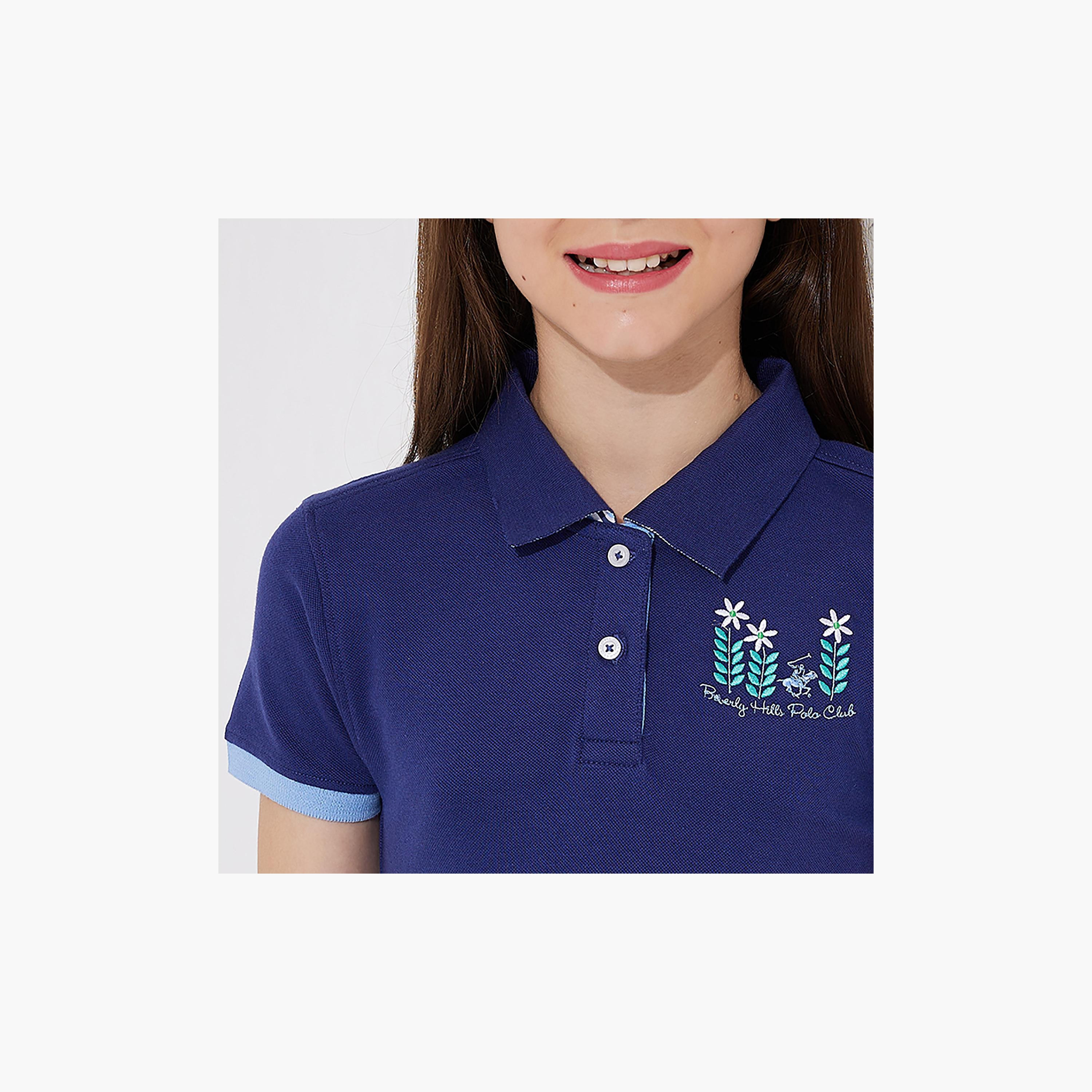 Beverly Hills Polo Club Logo Embroidered Short Sleeves Polo Collar Dress-girls-clothing-dressesandjumpsuits-image-3
