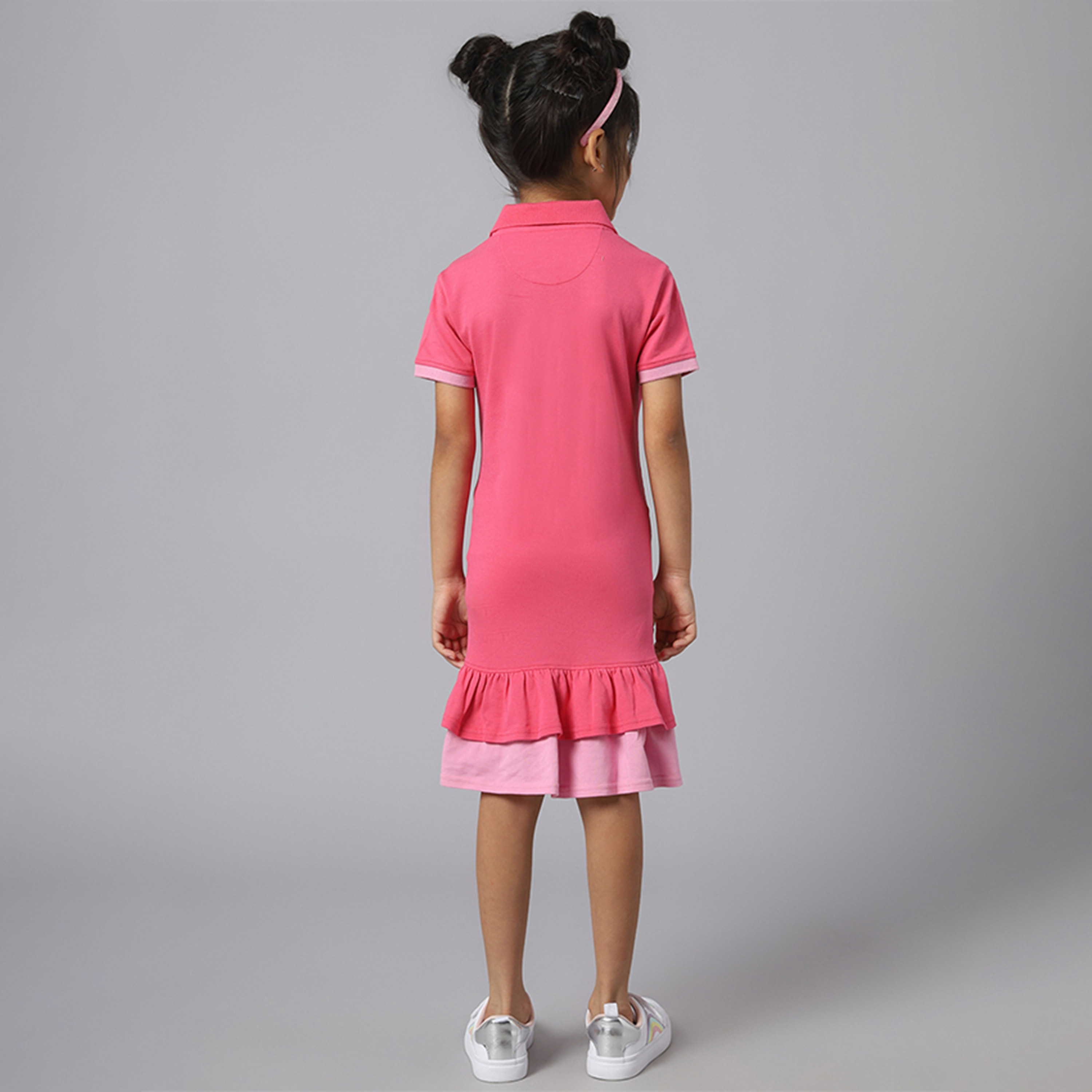 Beverly Hills Polo Club Logo Embroidered Short Sleeves Polo Collar Dress-girls-clothing-dressesandjumpsuits-image-8