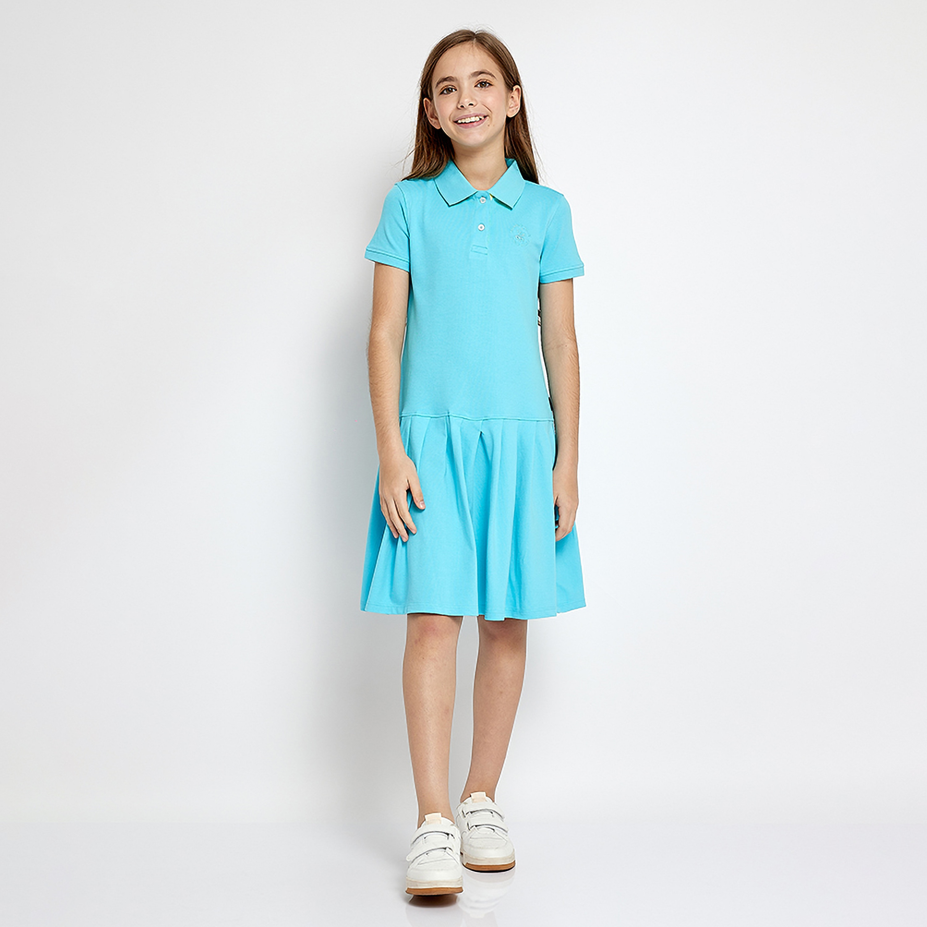 Beverly Hills Polo Club Short Sleeves Knee Length Dress-girls-clothing-dressesandjumpsuits-image-1
