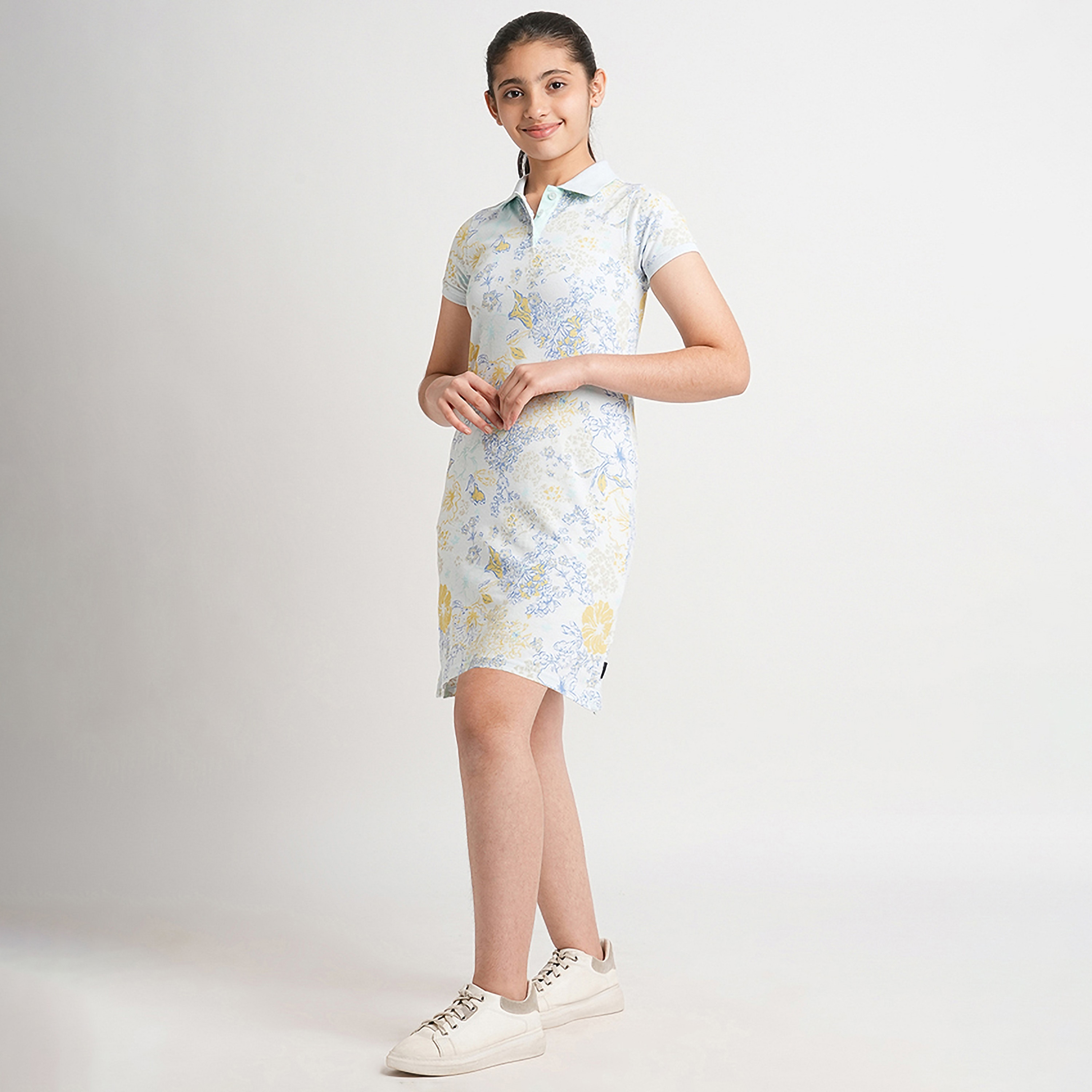 فستان بأكمام قصيرة مطبوع من بيفرلي هيلز بولو كلوب-girls-clothing-dressesandjumpsuits-image-2