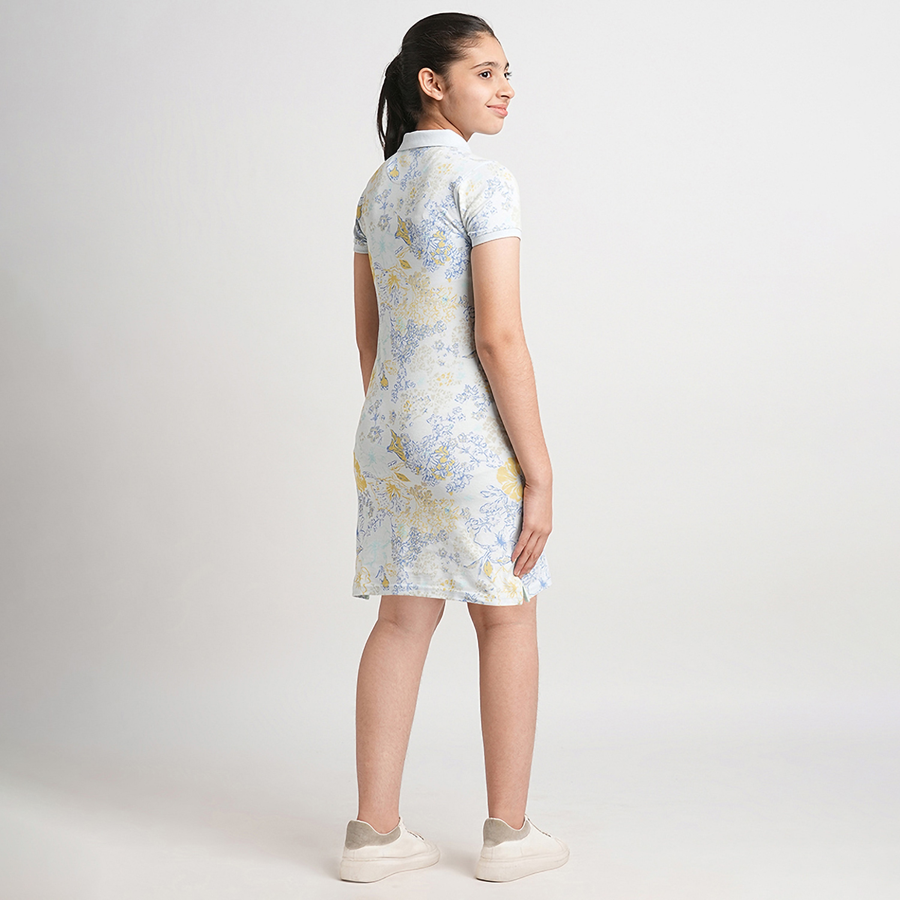 فستان بأكمام قصيرة مطبوع من بيفرلي هيلز بولو كلوب-girls-clothing-dressesandjumpsuits-image-4