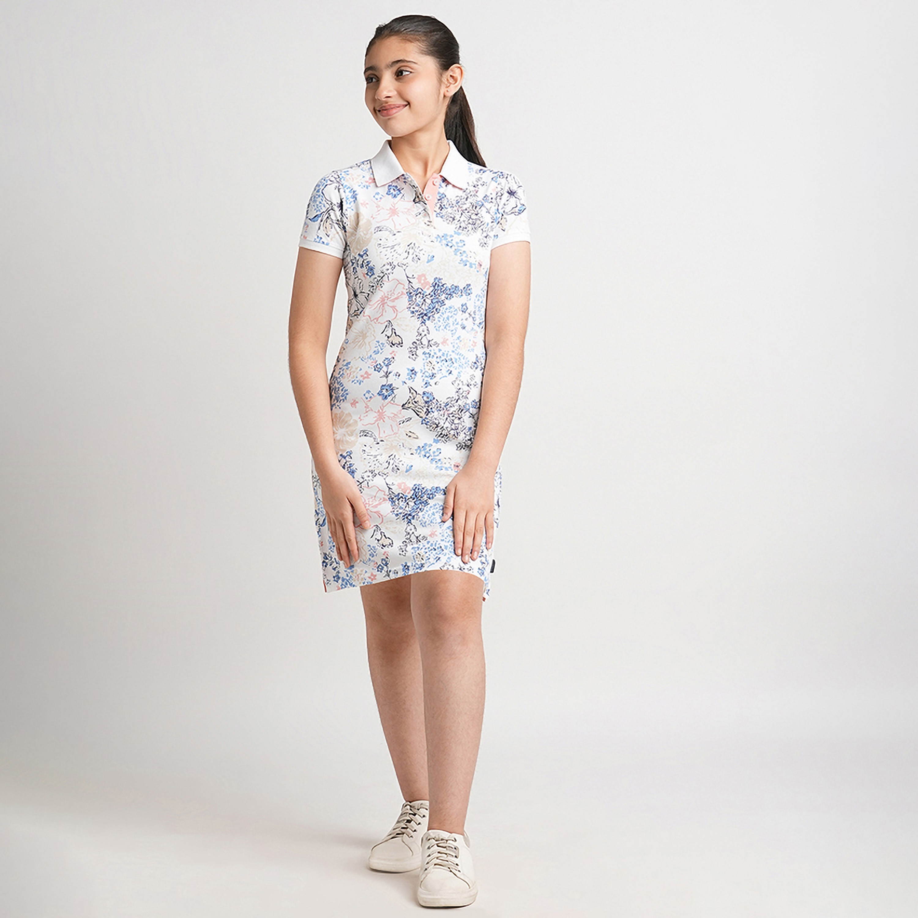 فستان بأكمام قصيرة مطبوع من بيفرلي هيلز بولو كلوب-girls-clothing-dressesandjumpsuits-image-5