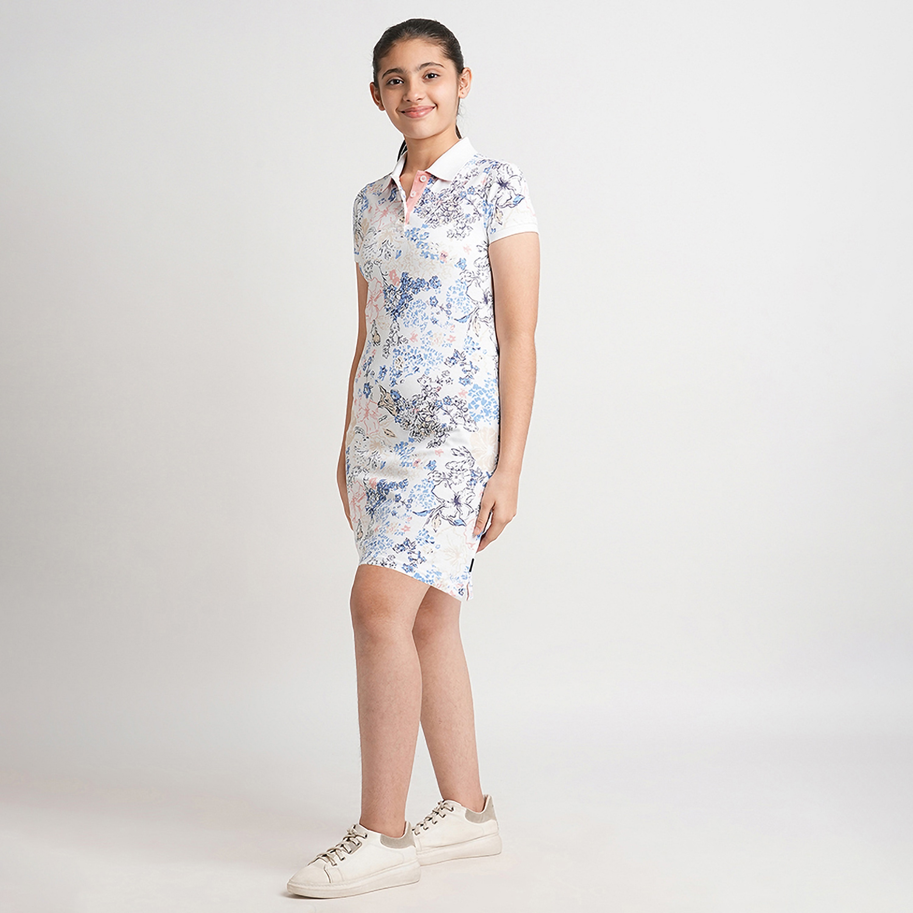 فستان بأكمام قصيرة مطبوع من بيفرلي هيلز بولو كلوب-girls-clothing-dressesandjumpsuits-image-6