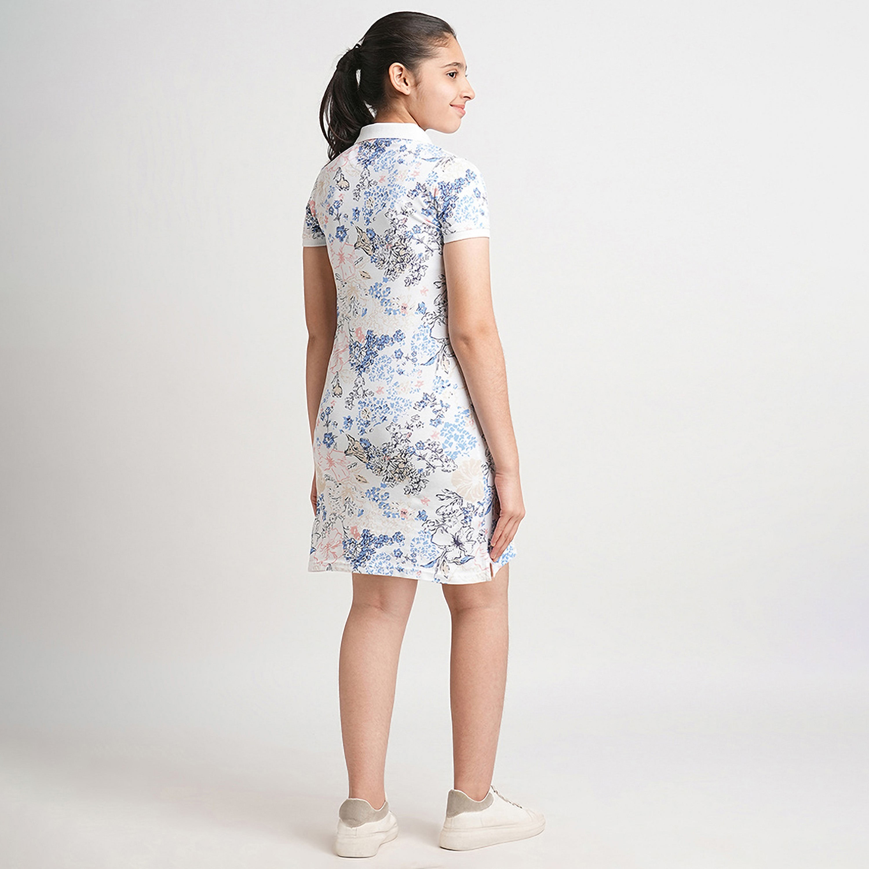 فستان بأكمام قصيرة مطبوع من بيفرلي هيلز بولو كلوب-girls-clothing-dressesandjumpsuits-image-8