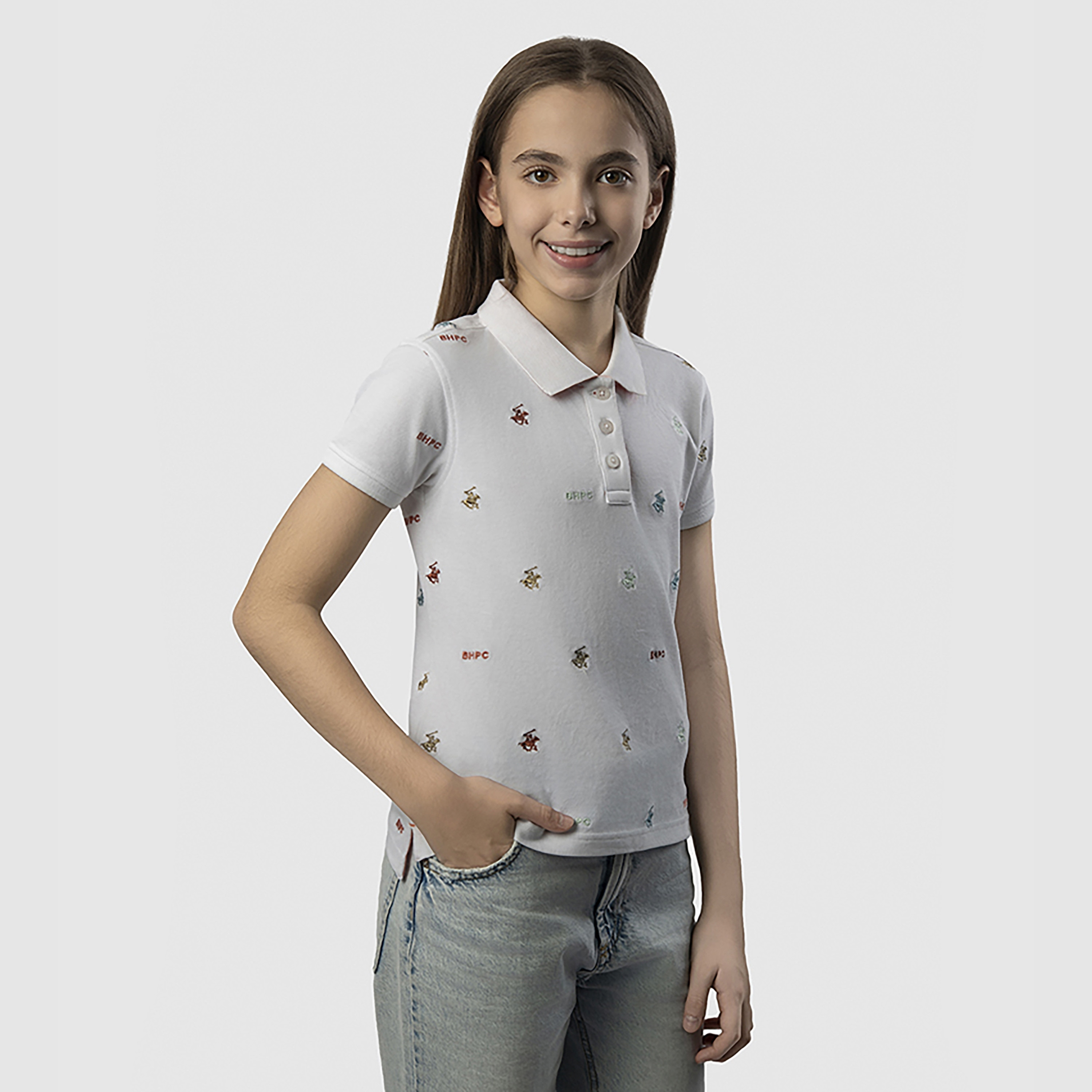 تي شيرت مطبوع بأكمام قصيرة من بيفرلي هيلز بولو كلوب-girls-clothing-tshirts-image-2