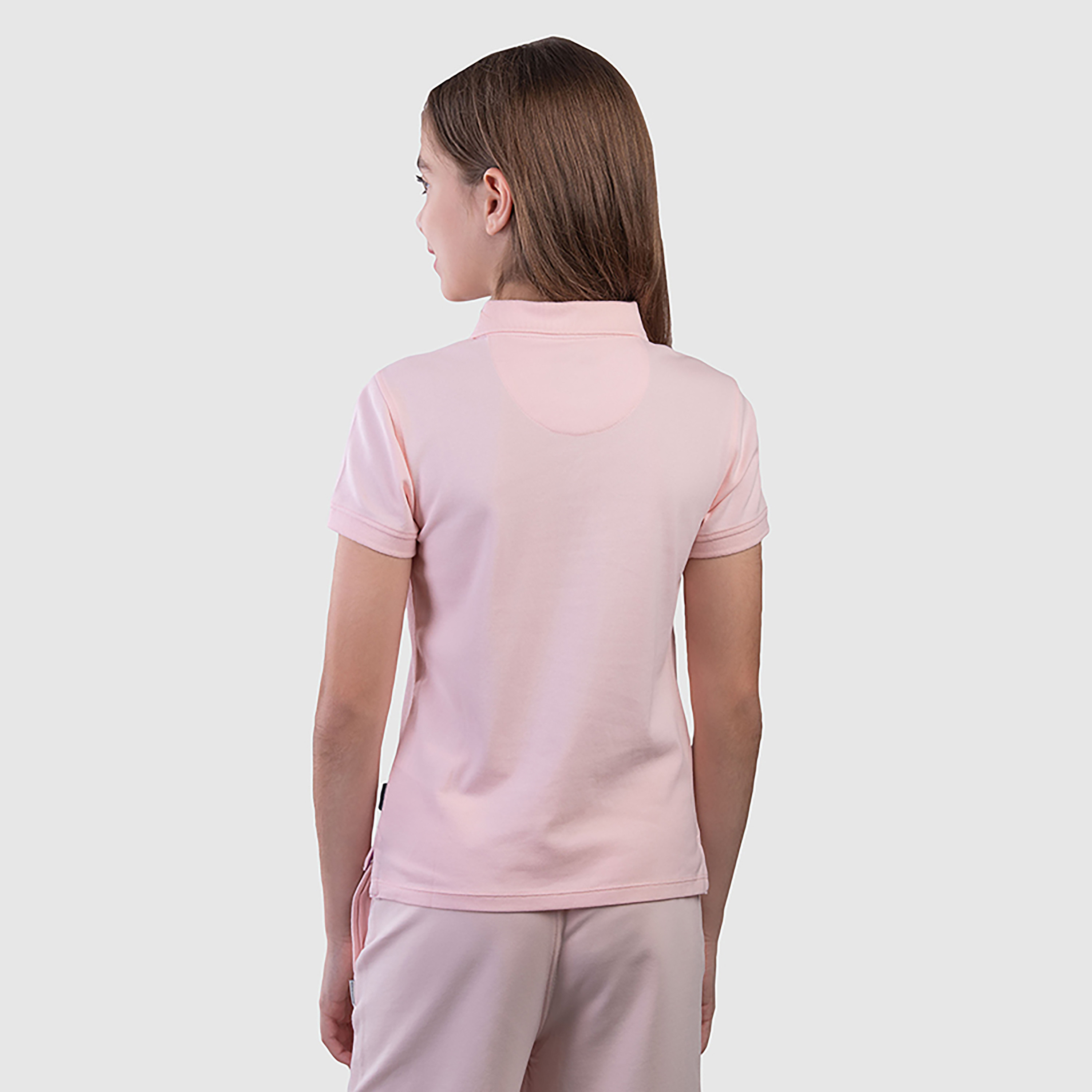 Beverly Hills Polo Club Solid Cotton Short Sleeves Collared T-Shirt-girls-clothing-tshirts-image-3
