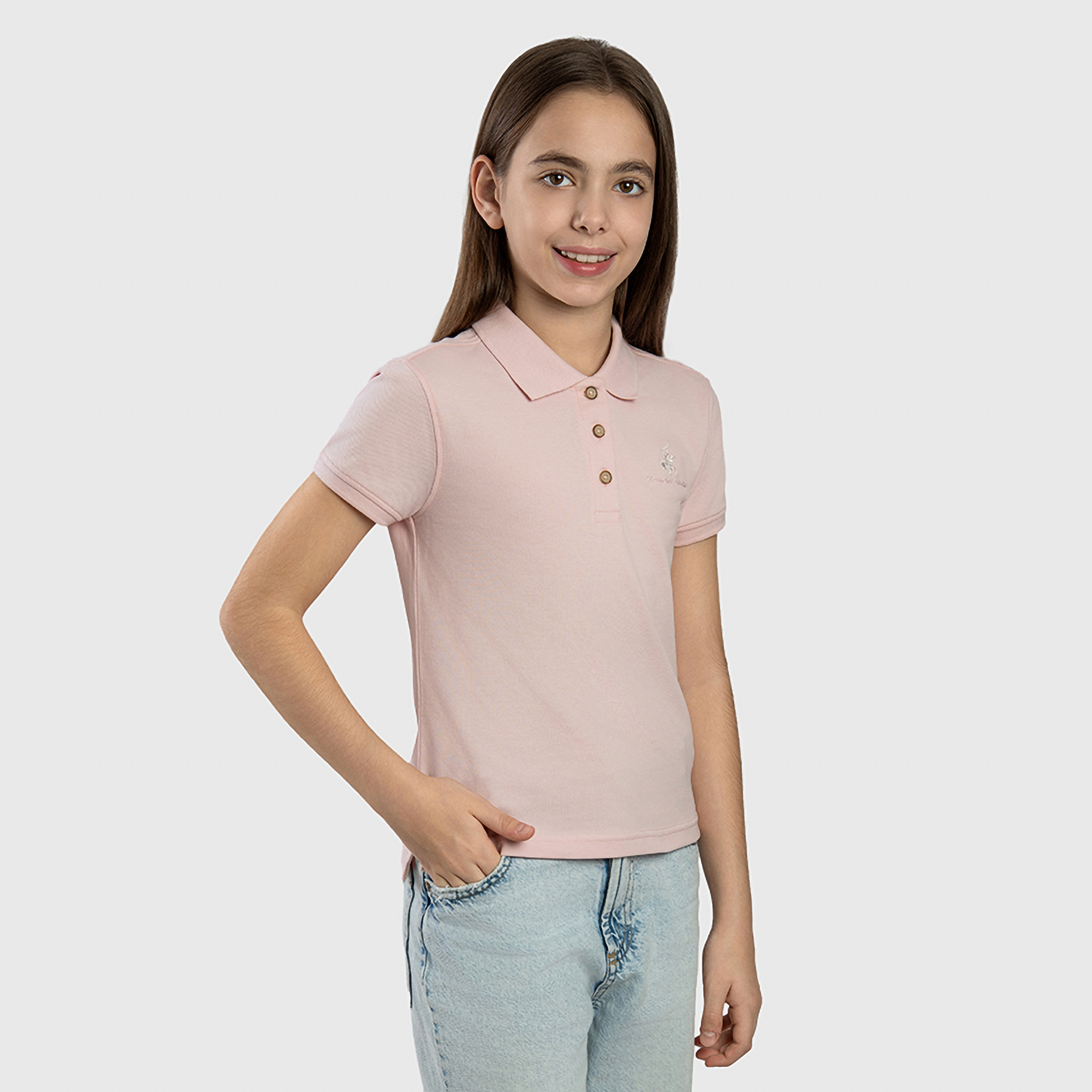 تي شيرت سادة بأكمام قصيرة من بيفرلي هيلز بولو كلوب-girls-clothing-tshirts-image-14