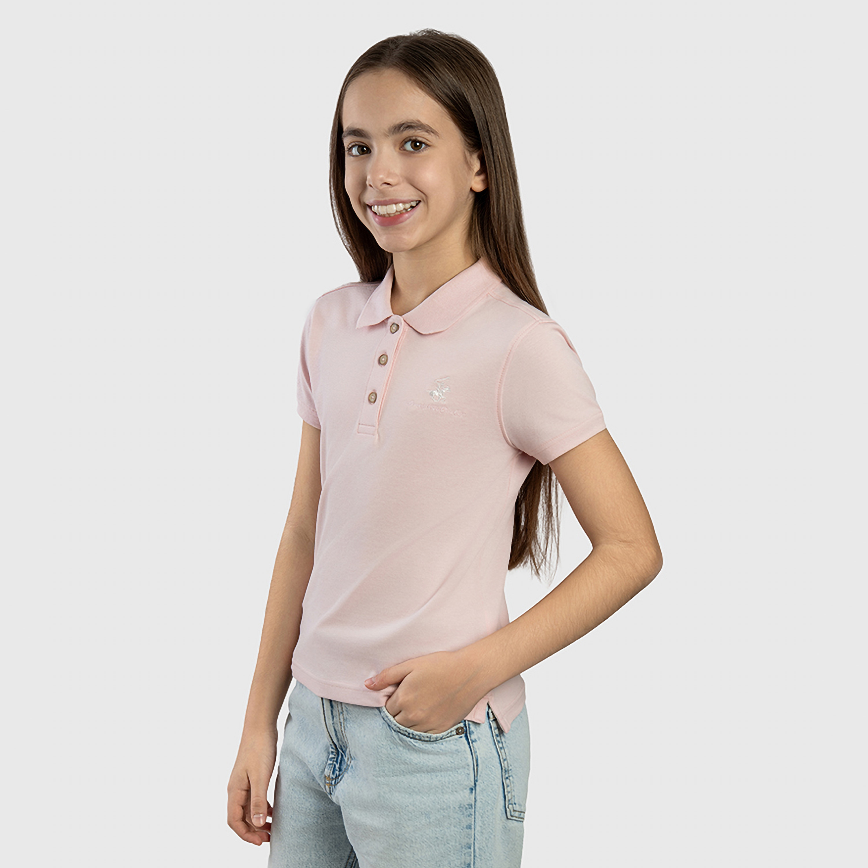 تي شيرت سادة بأكمام قصيرة من بيفرلي هيلز بولو كلوب-girls-clothing-tshirts-image-15