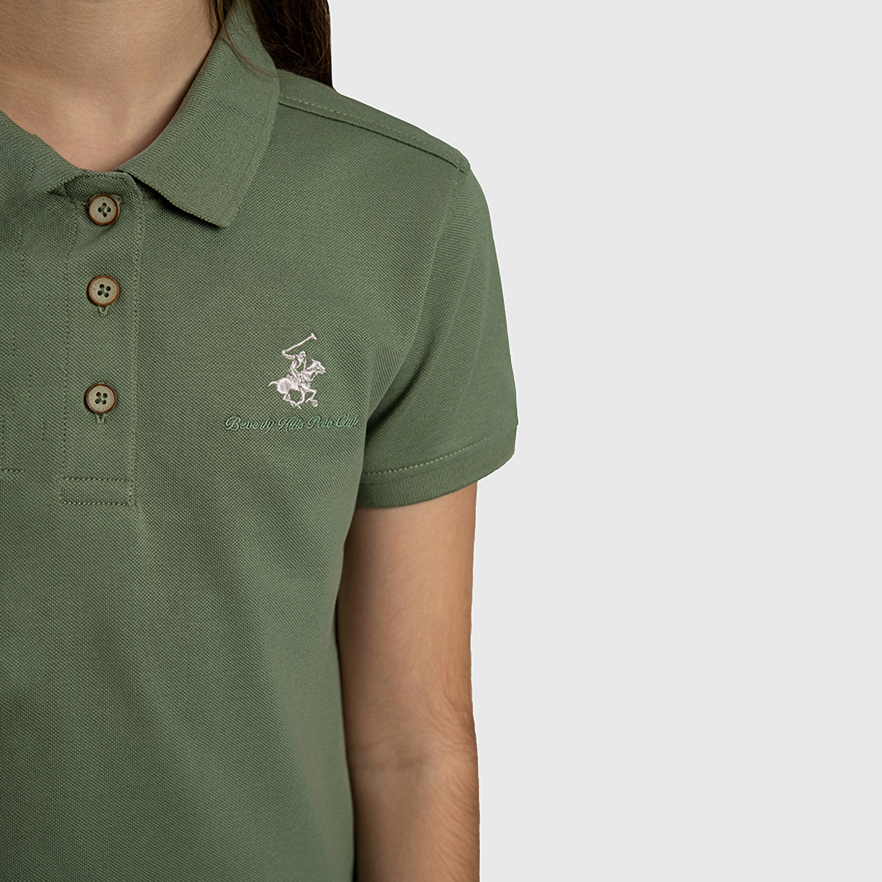 تي شيرت سادة بأكمام قصيرة من بيفرلي هيلز بولو كلوب-girls-clothing-tshirts-image-2
