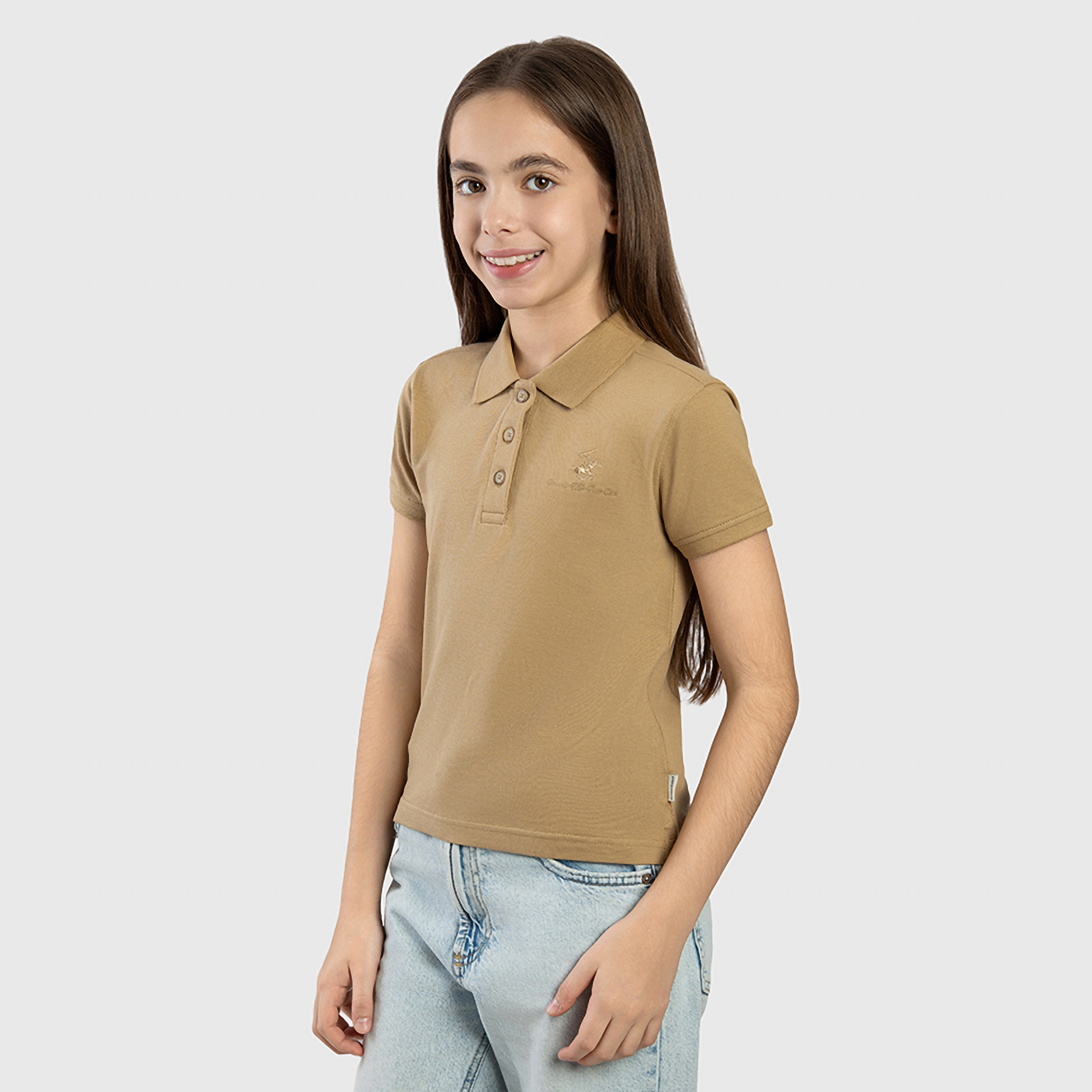 تي شيرت سادة بأكمام قصيرة من بيفرلي هيلز بولو كلوب-girls-clothing-tshirts-image-11