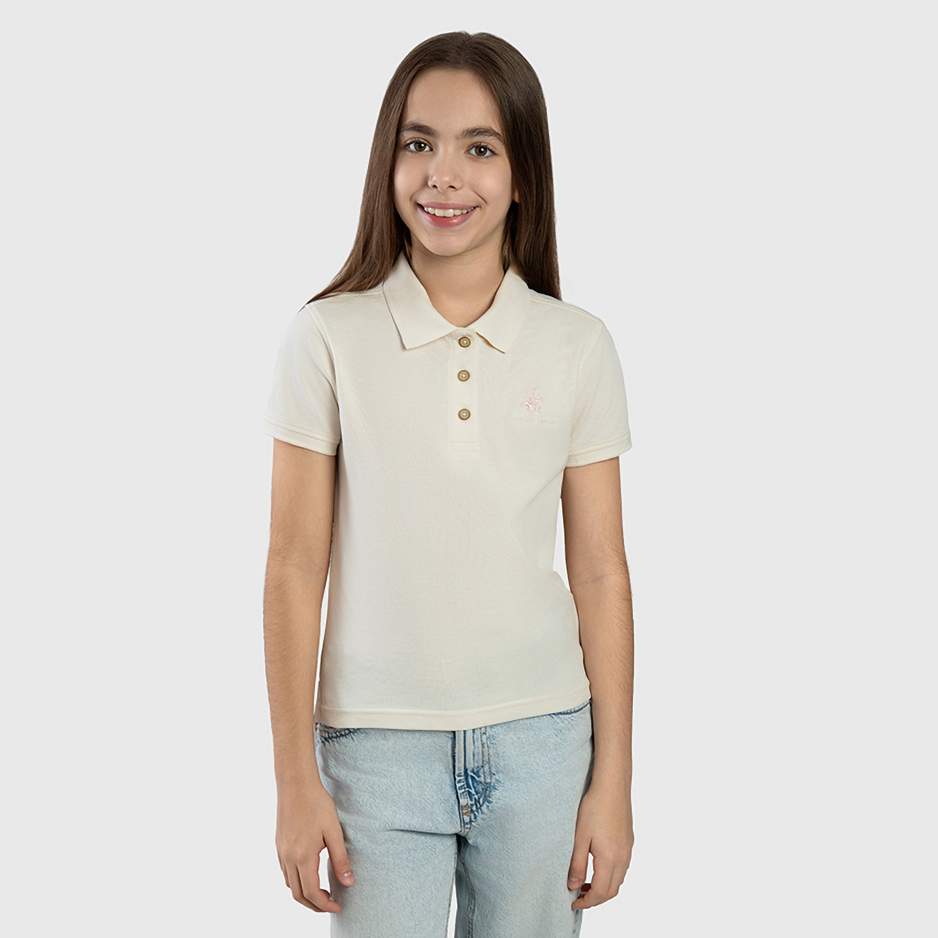 تي شيرت سادة بأكمام قصيرة من بيفرلي هيلز بولو كلوب-girls-clothing-tshirts-image-5