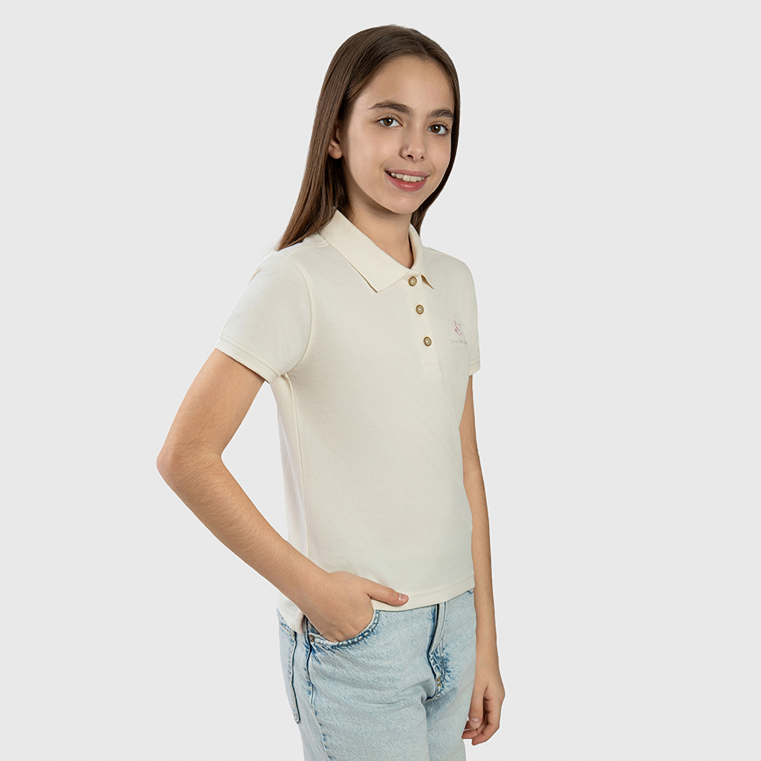 تي شيرت سادة بأكمام قصيرة من بيفرلي هيلز بولو كلوب-girls-clothing-tshirts-image-6