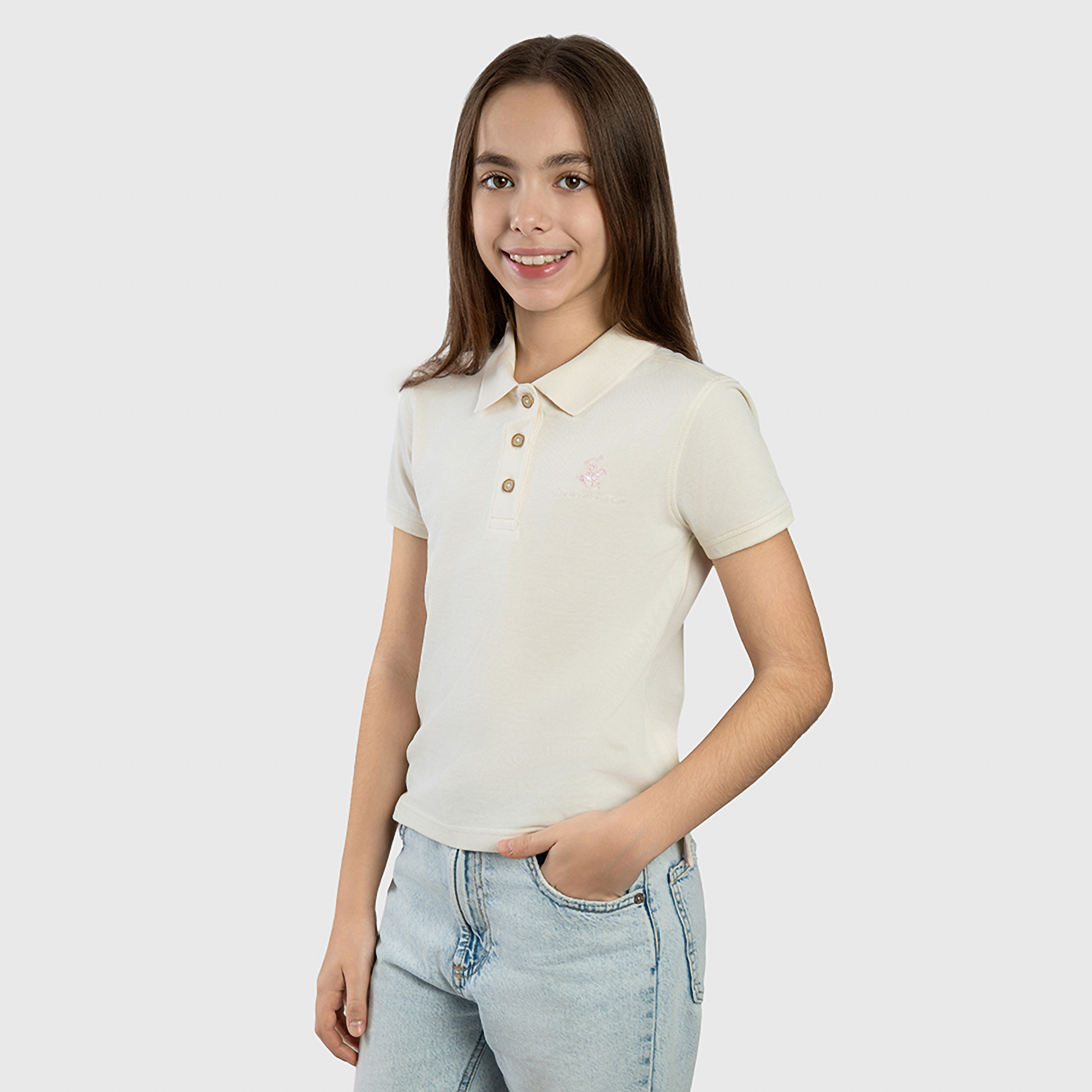 Beverly Hills Polo Club Solid Short Sleeves T-Shirt-girls-clothing-tshirts-image-3