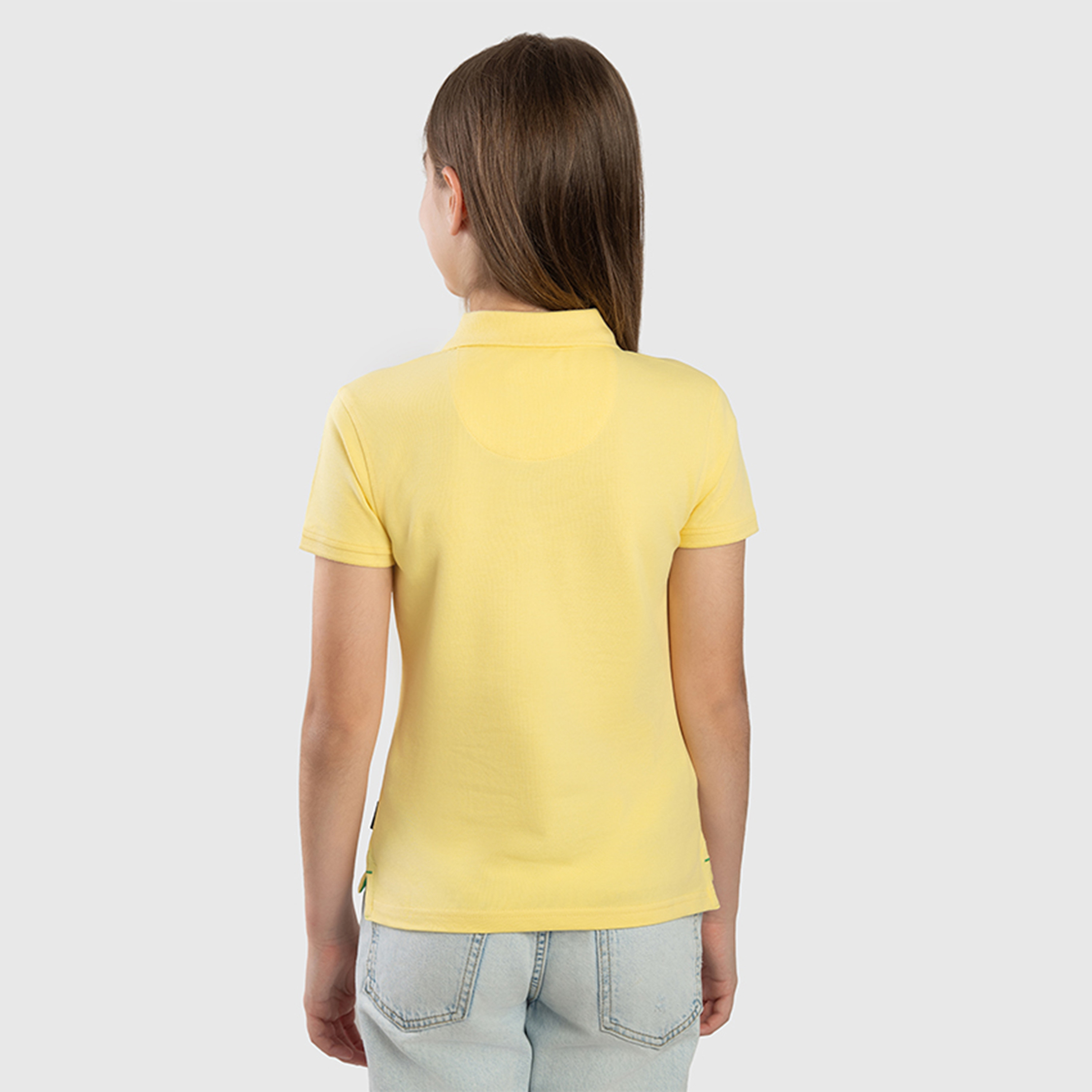 Beverly Hills Polo Club Cotton Solid Polo Neck T-Shirt-girls-clothing-tshirts-image-4