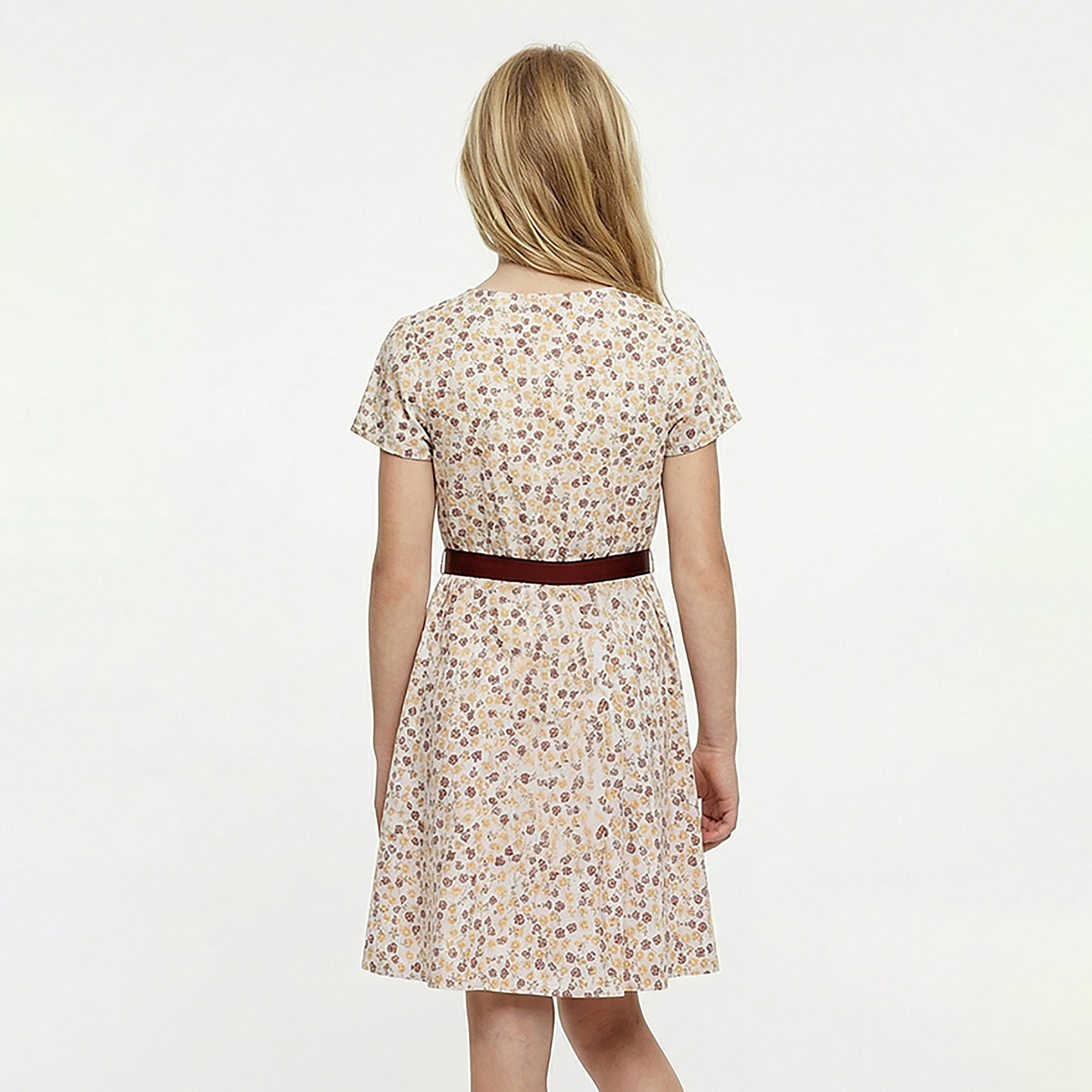 فستان بنقشة زهور وأكمام قصيرة من بيفرلي هيلز بولو كلوب-girls-clothing-dressesandjumpsuits-image-3