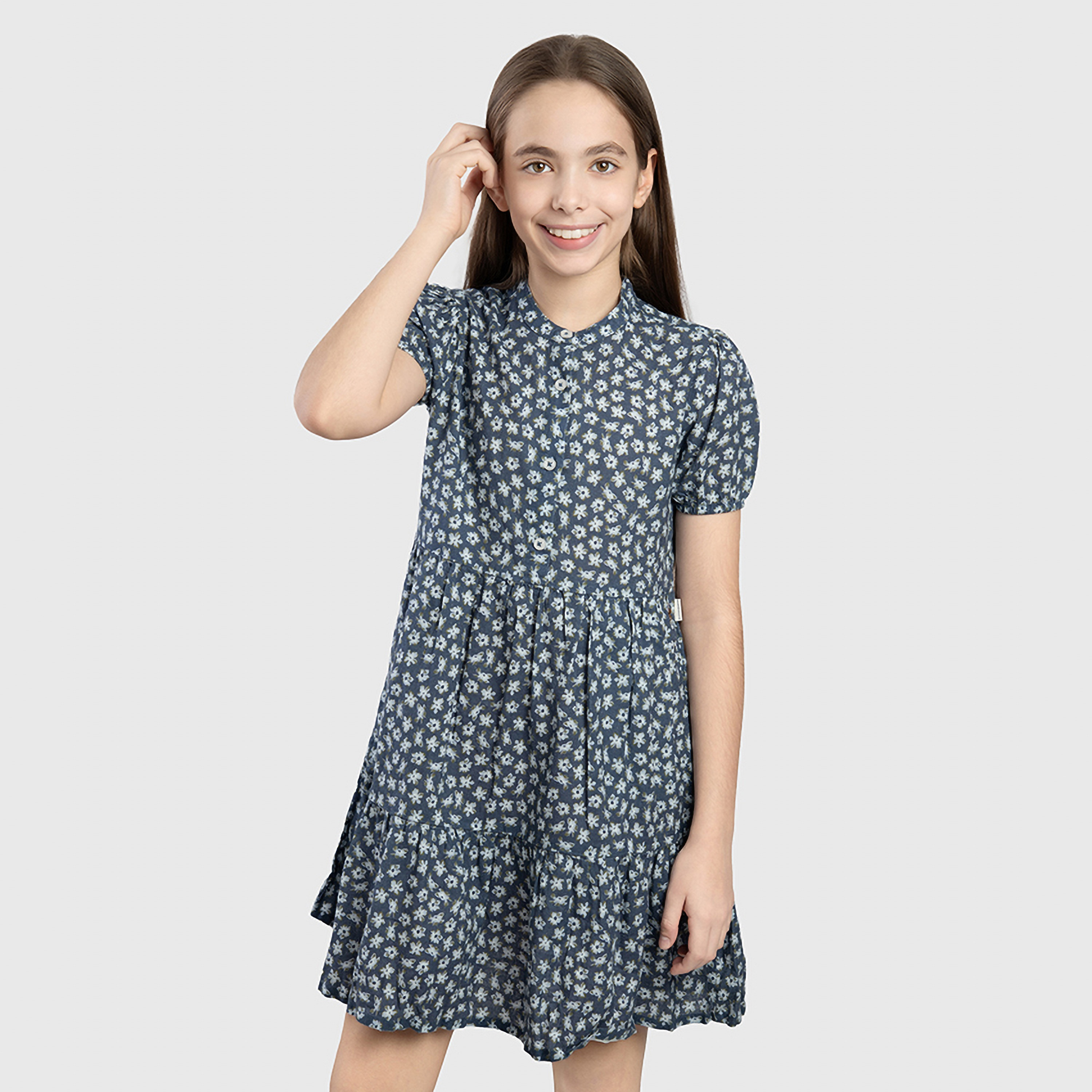 فستان بأكمام قصيرة وطبعة زهور من بيفرلي هيلز بولو كلوب-girls-clothing-dressesandjumpsuits-image-1
