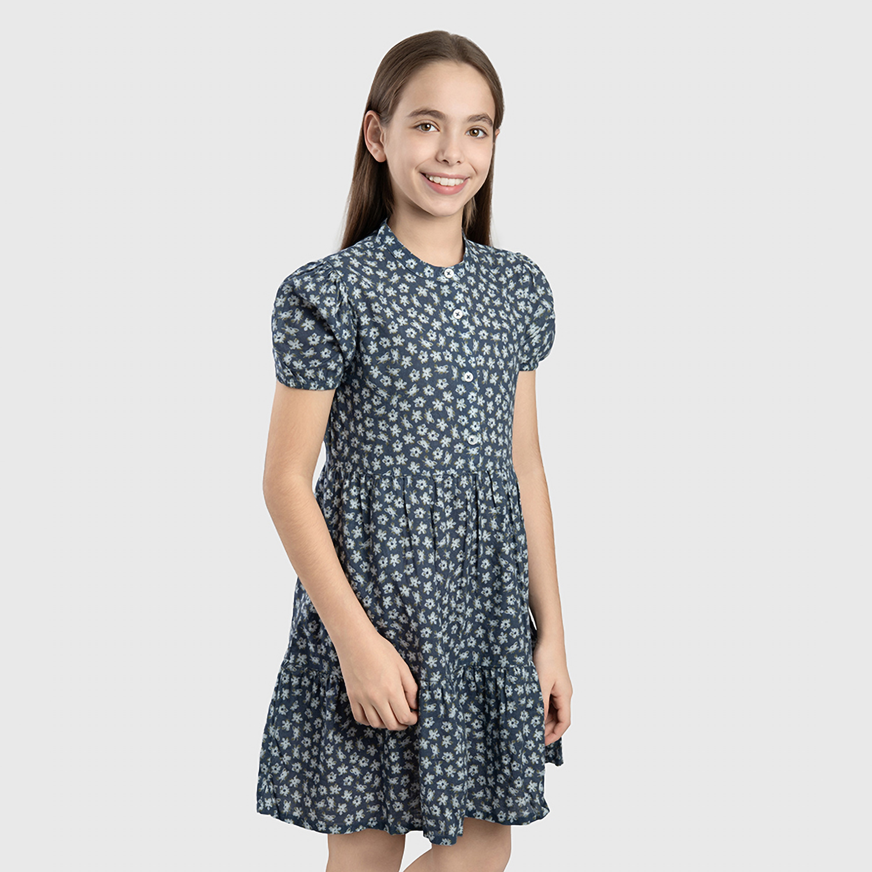 فستان بأكمام قصيرة وطبعة زهور من بيفرلي هيلز بولو كلوب-girls-clothing-dressesandjumpsuits-image-2