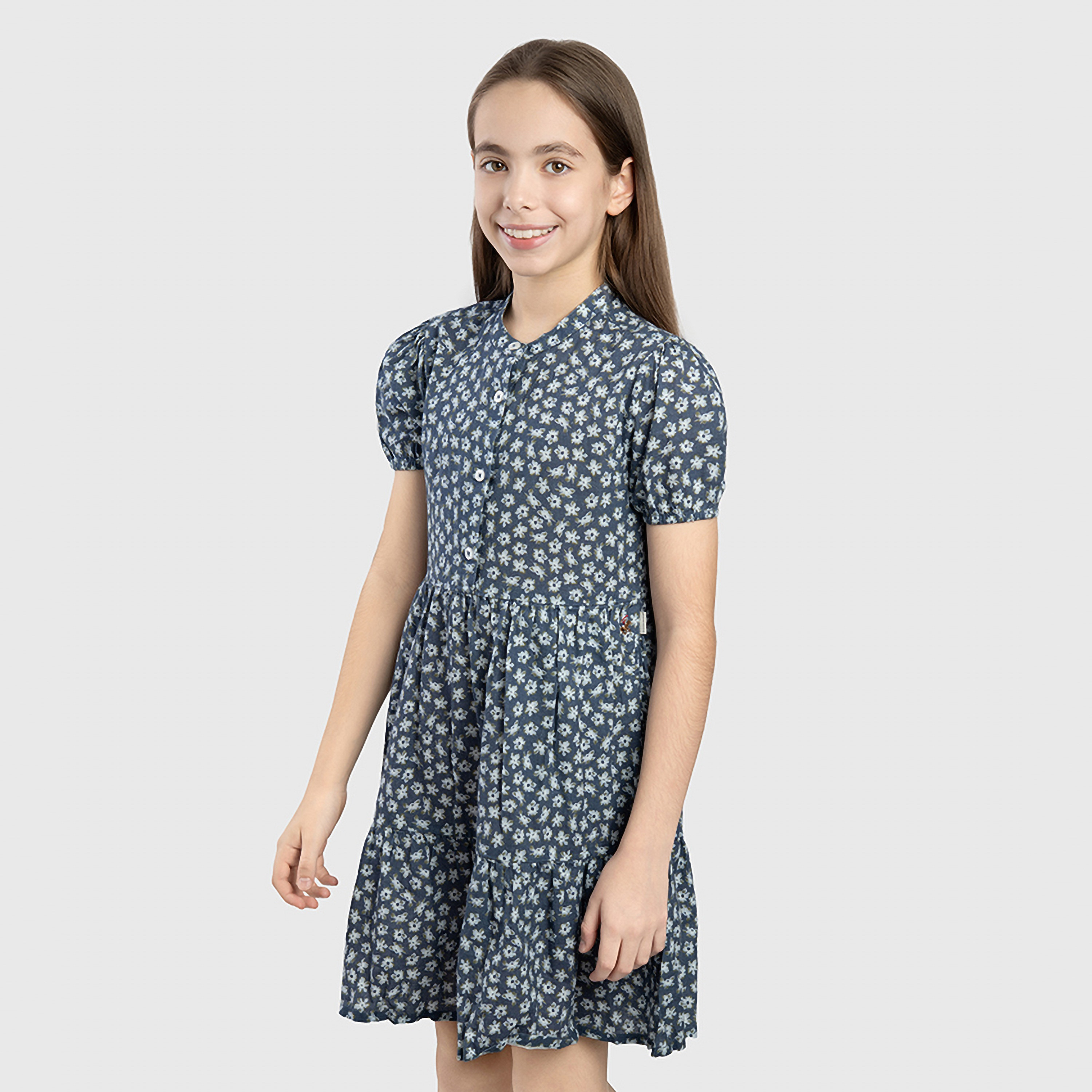 فستان بأكمام قصيرة وطبعة زهور من بيفرلي هيلز بولو كلوب-girls-clothing-dressesandjumpsuits-image-3