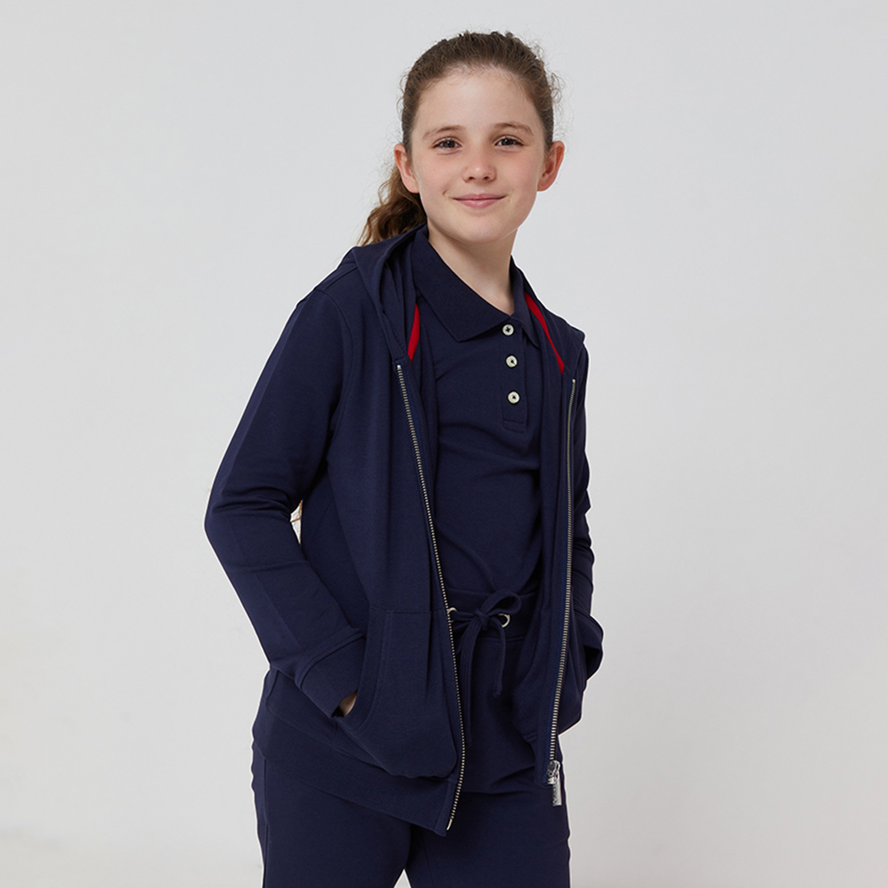 Beverly Hills Polo Club Logo Embroidered Ziipper Hoodie-girls-clothing-sweatshirts-image-9