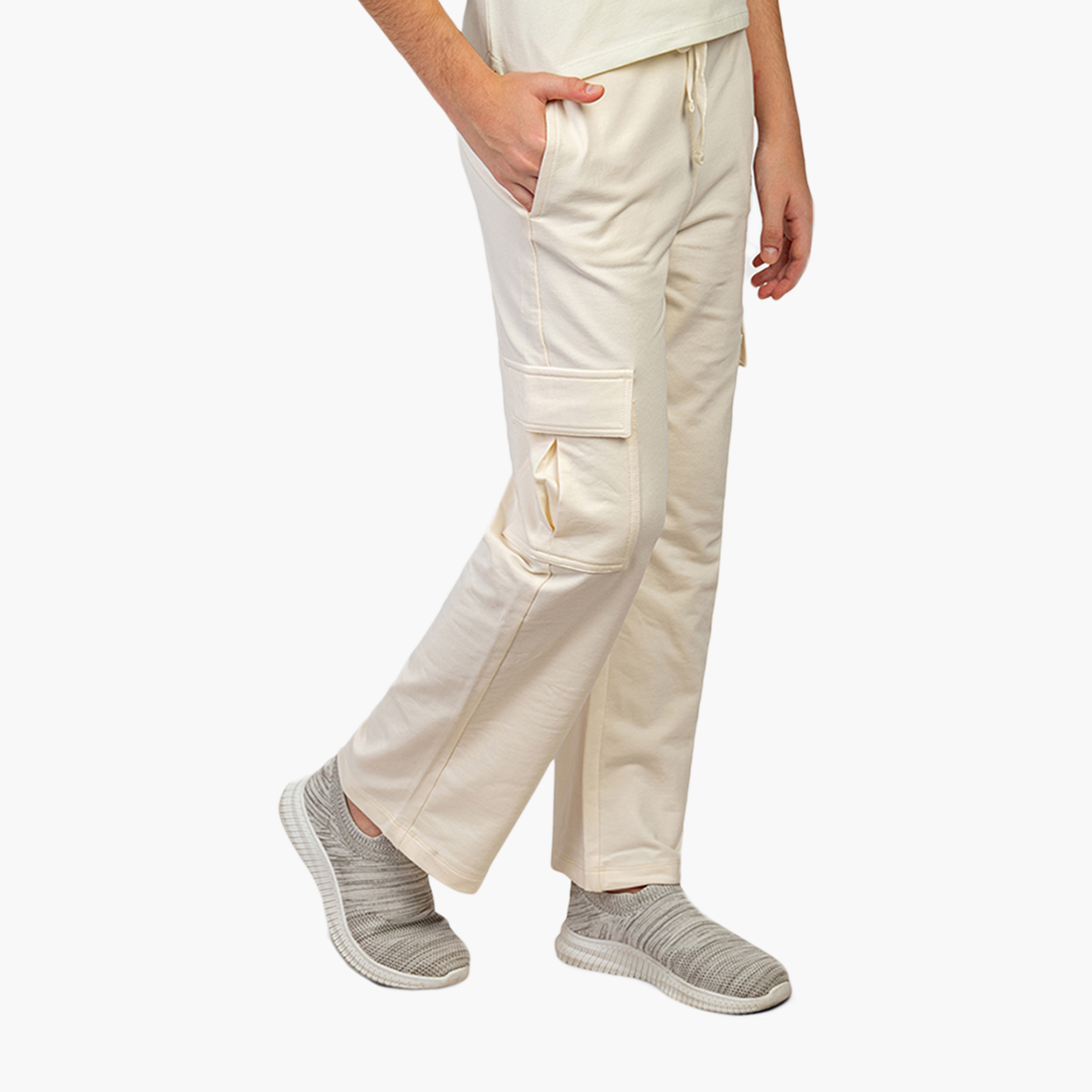 Beverly Hills Polo Club Cotton Drawstring Waist Cargo Pants-girls-clothing-bottoms-trousers-image-3