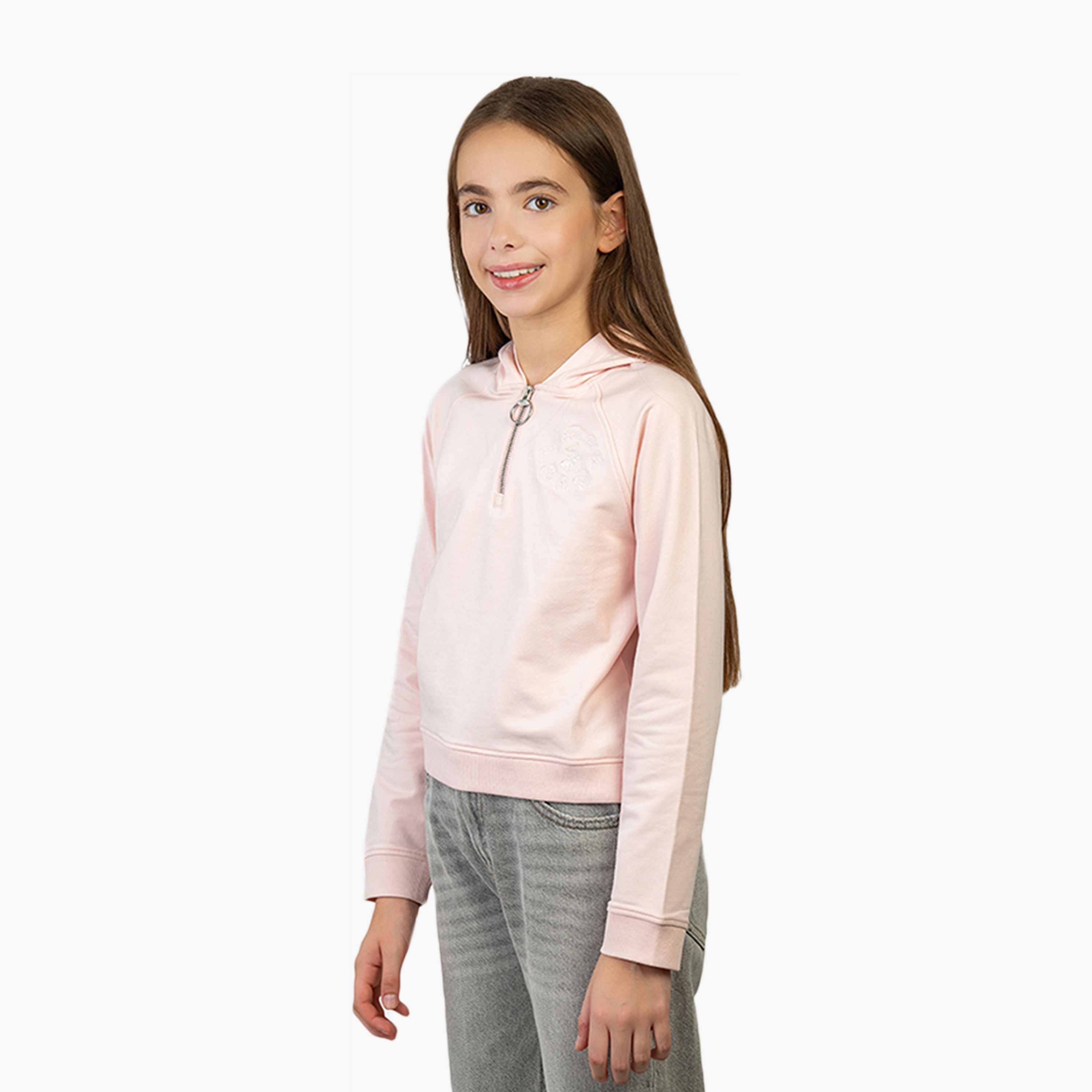 Beverly Hills Polo Club Long Sleeves Cotton Embroidered Hooded Pop-Over Hoodie-girls-clothing-winterwear-sweatshirts-image-2