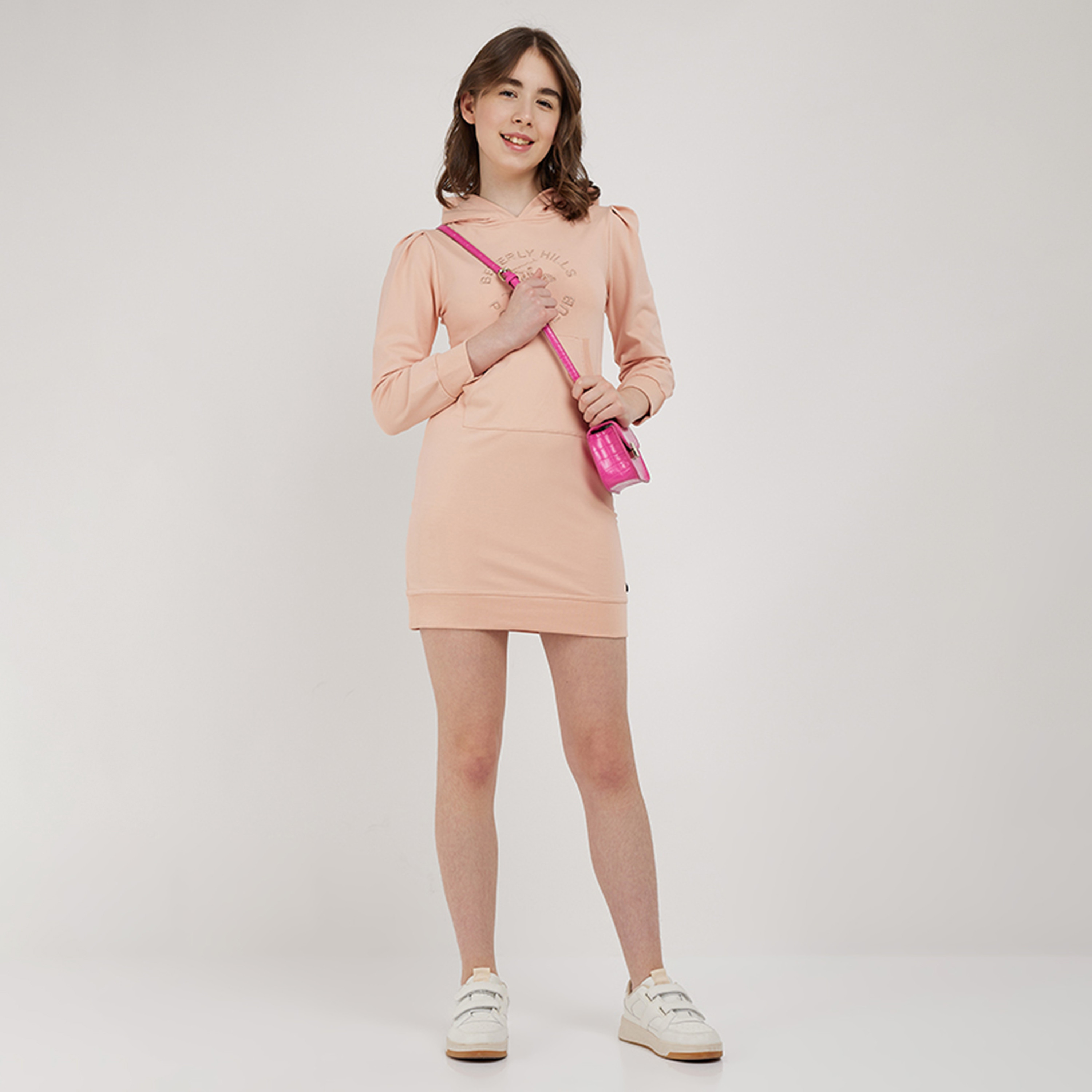 فستان ميدي سادة من القطن من بيفرلي هيلز بولو كلوب-girls-clothing-dressesandjumpsuits-image-3