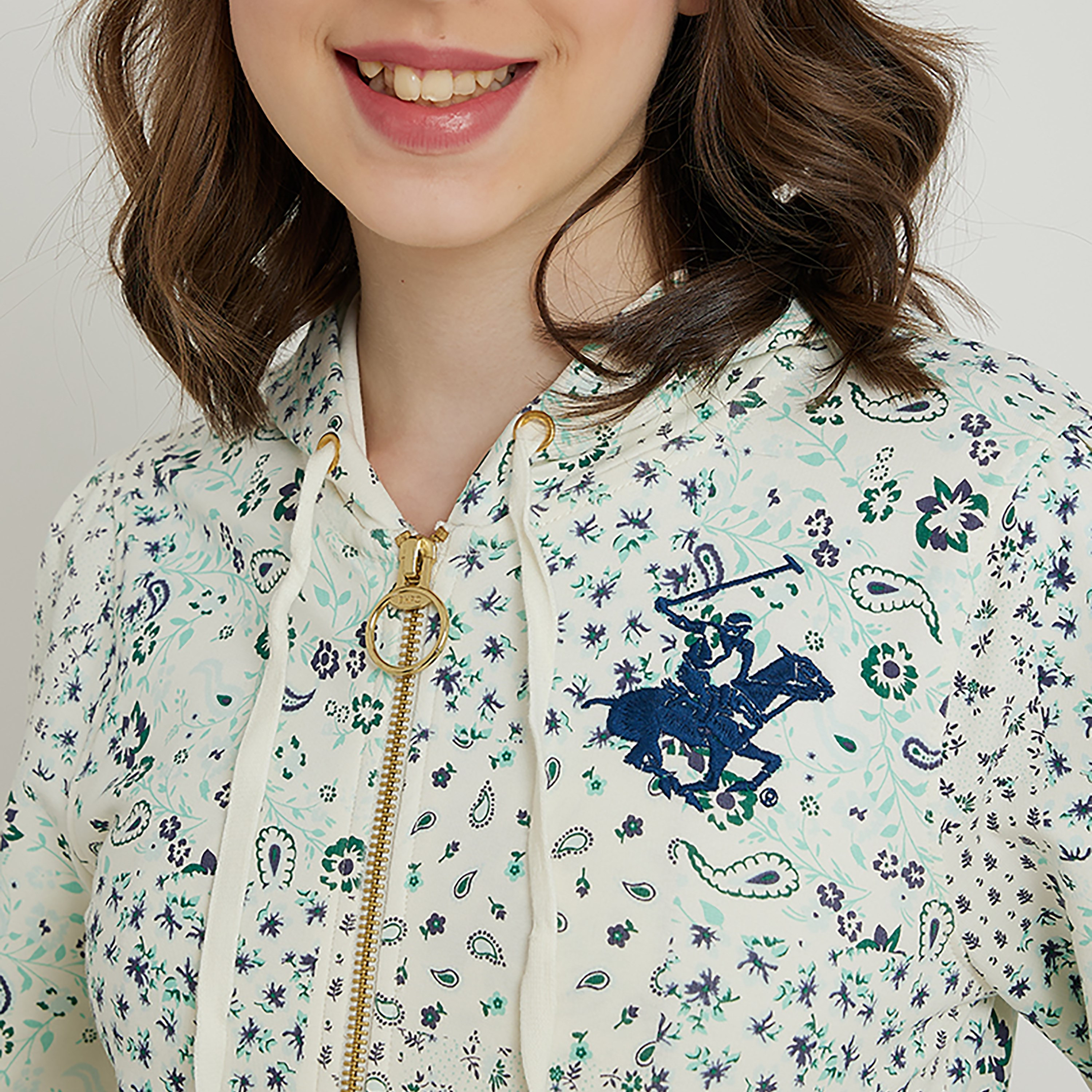 جاكيت بغطاء للرأس وأكمام طويلة وطبعة بيزلي من بيفرلي هيلز بولو كلوب-girls-clothing-winterwear-jacketsandcoats-image-3