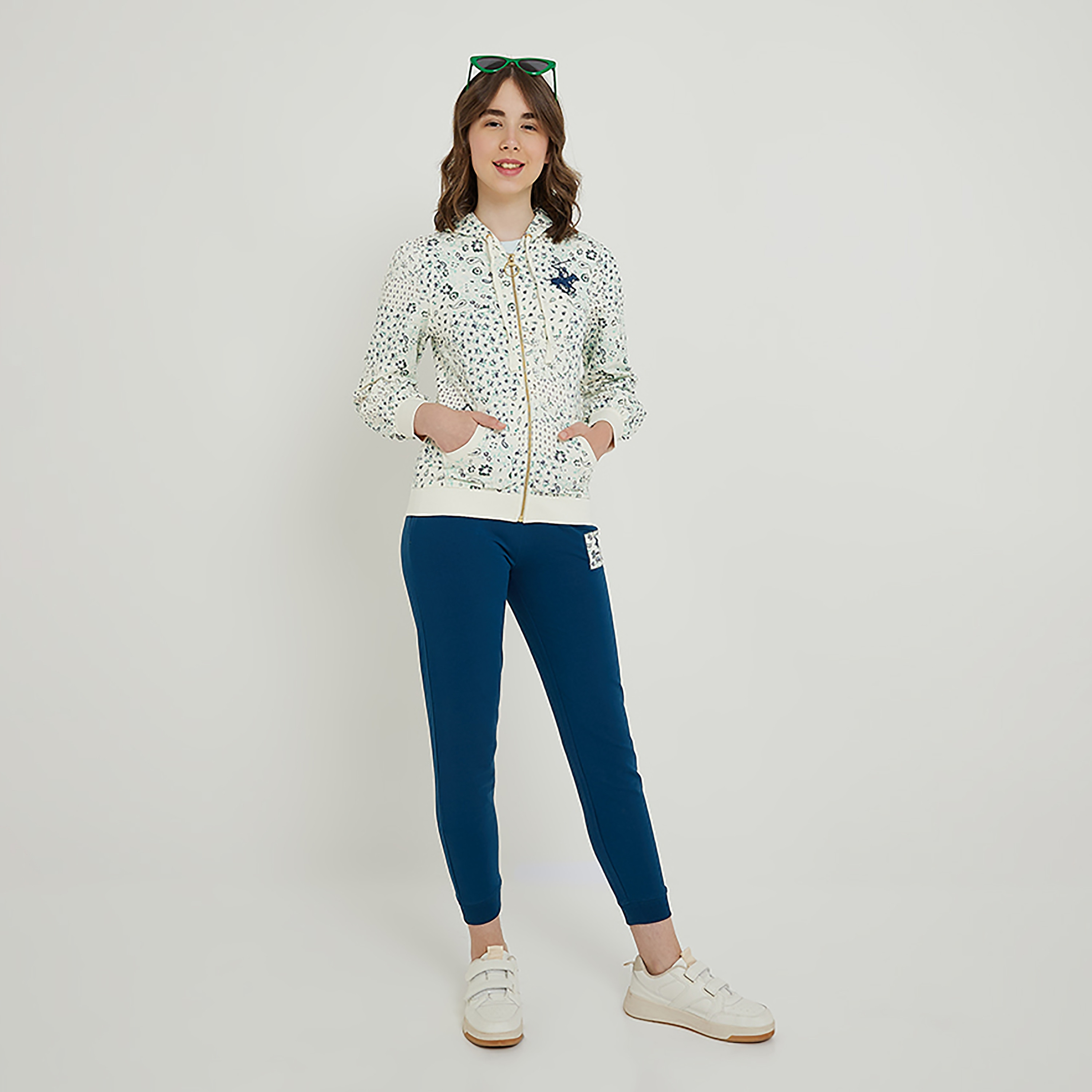 جاكيت بغطاء للرأس وأكمام طويلة وطبعة بيزلي من بيفرلي هيلز بولو كلوب-girls-clothing-jacketsandcoats-image-1