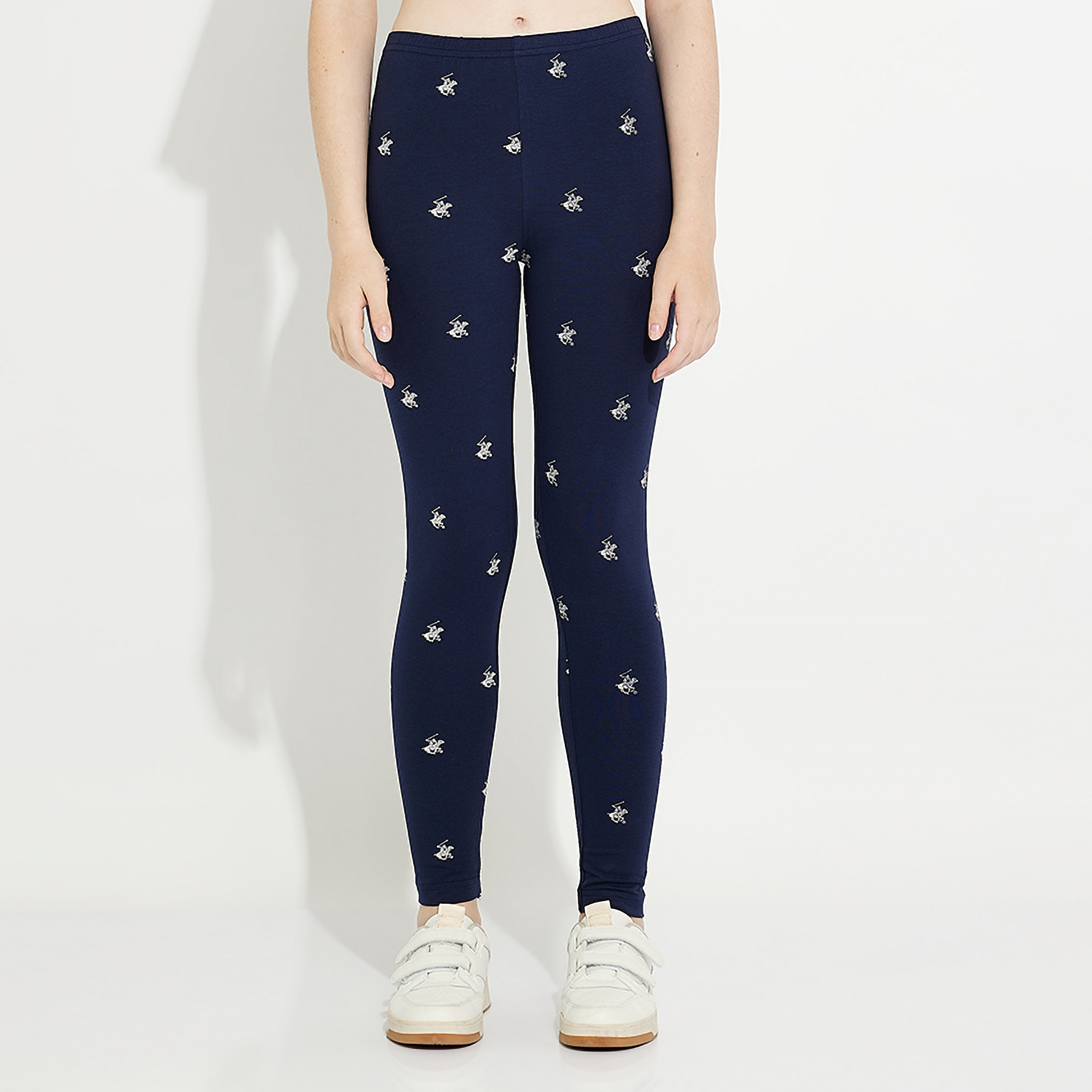 Beverly Hills Polo Club Printed Elasticated Leggings-girls-clothing-bottoms-leggings-image-1