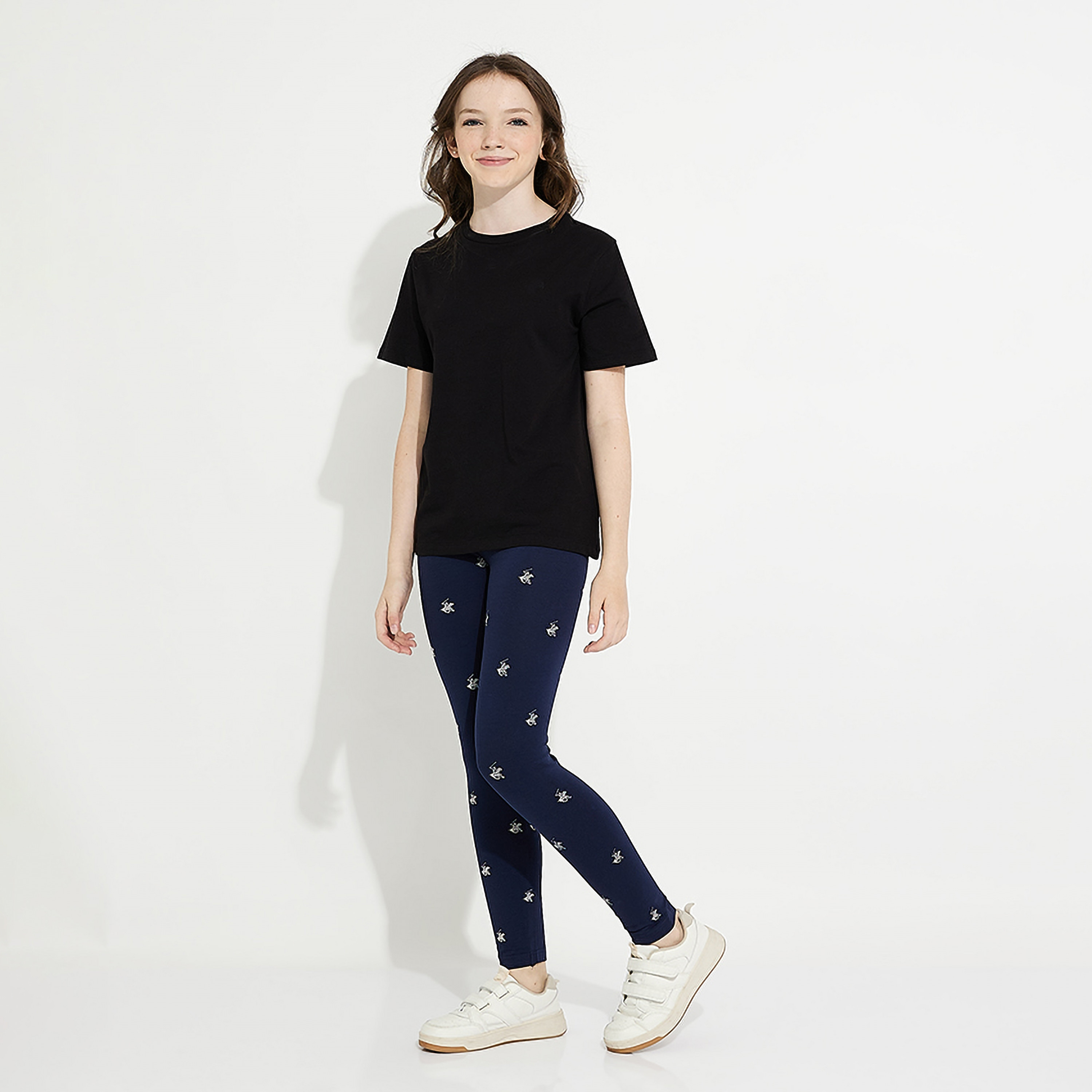 Beverly Hills Polo Club Printed Elasticated Leggings-girls-clothing-bottoms-leggings-image-4
