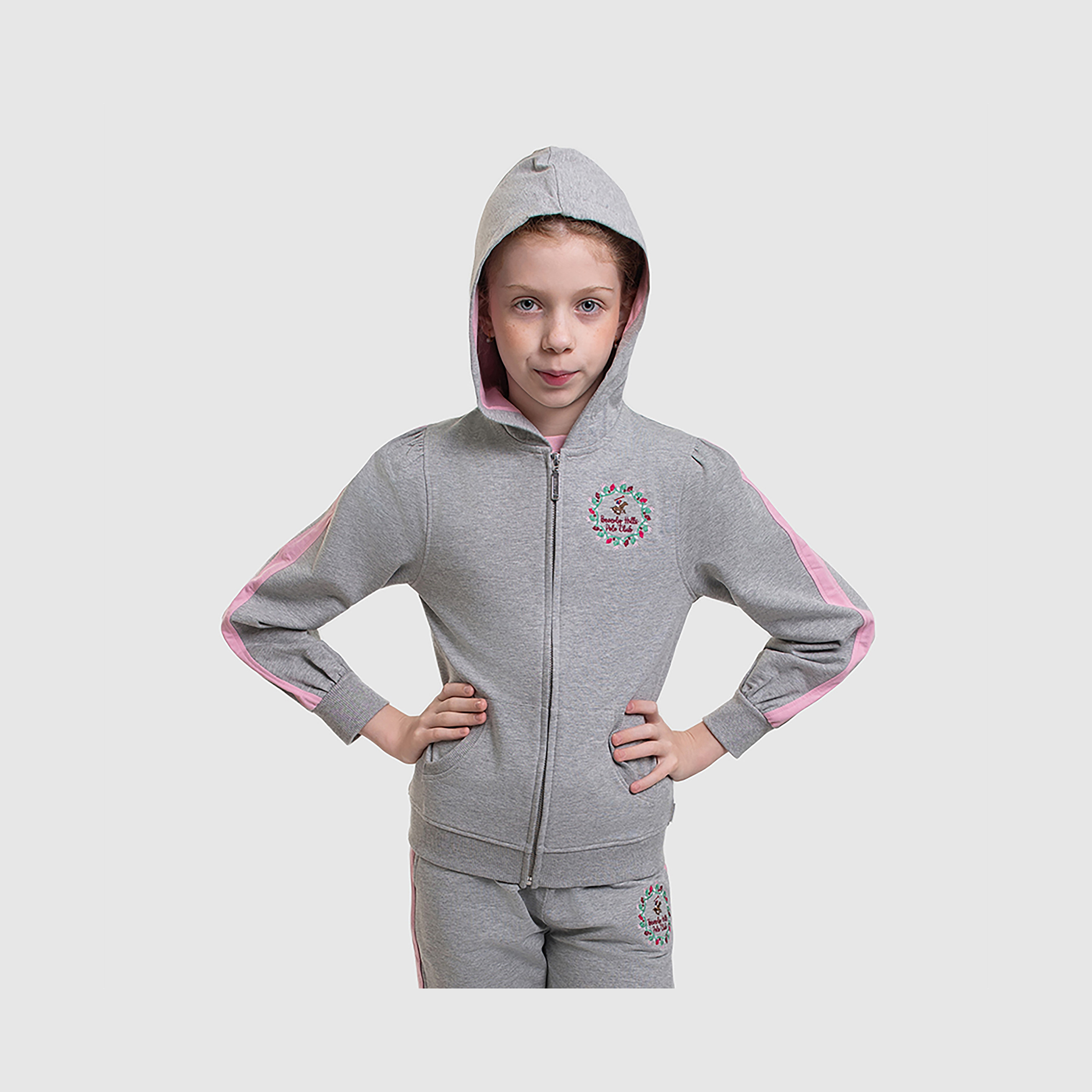 Beverly Hills Polo Club Embroidered Long Sleeves Jacket-girls-clothing-winterwear-sweatshirts-image-1