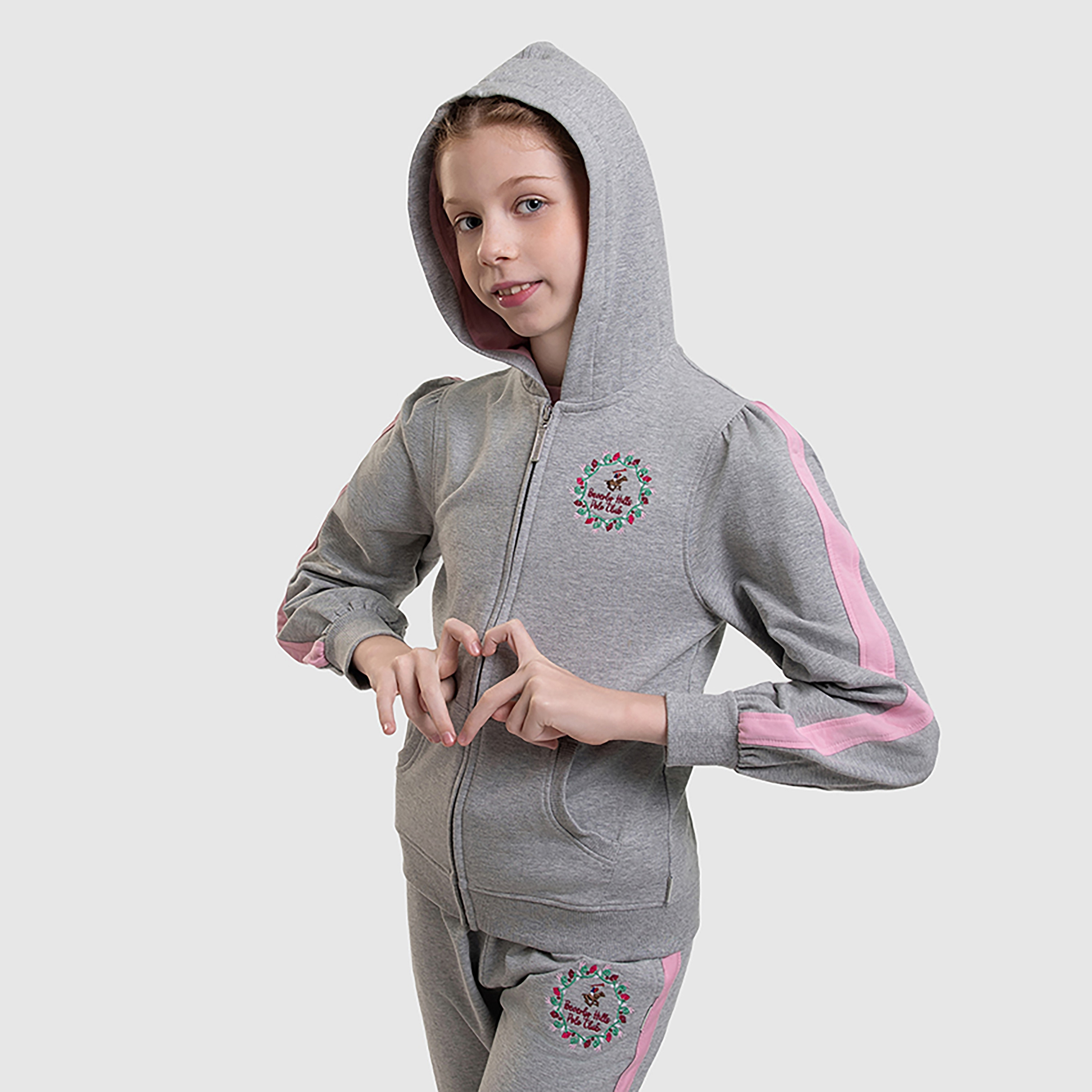 Beverly Hills Polo Club Embroidered Long Sleeves Jacket-girls-clothing-winterwear-sweatshirts-image-3