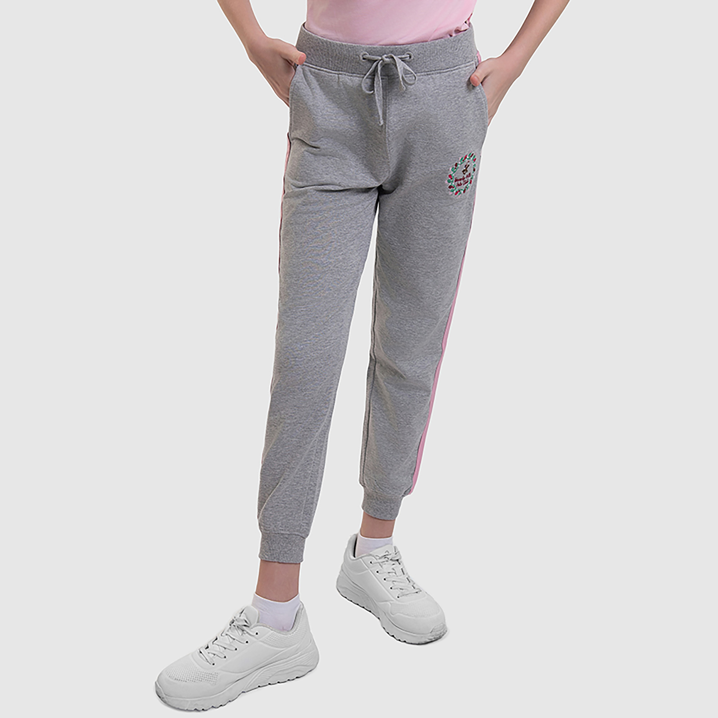 Beverly Hills Polo Club Embroidered Elasticated Joggers-girls-clothing-bottoms-joggersandtrackpants-image-1