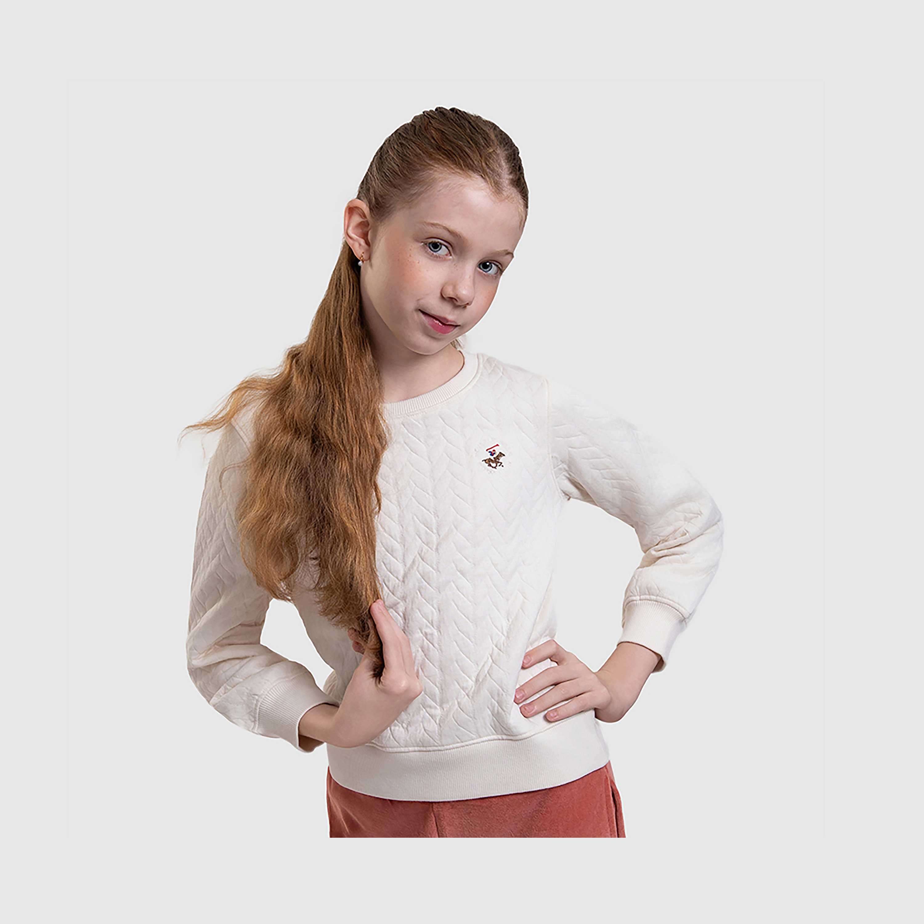 سويت شيرت بأكمام طويلة ومزخرف من بيفرلي هيلز بولو كلوب-girls-clothing-winterwear-sweatshirts-image-1