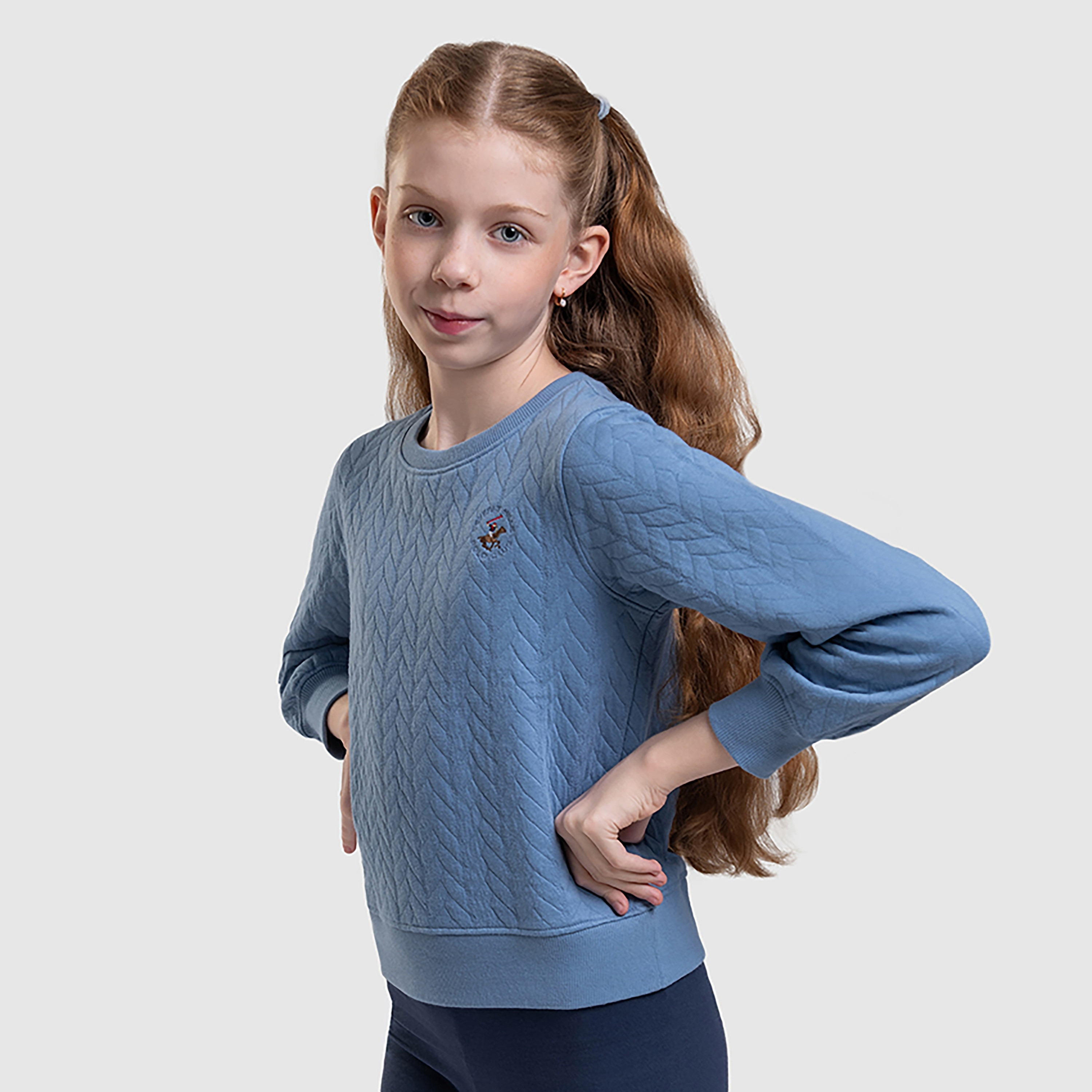 Beverly Hills Polo Club Textured Long Sleeves Sweatshirt-girls-clothing-winterwear-sweatshirts-image-3
