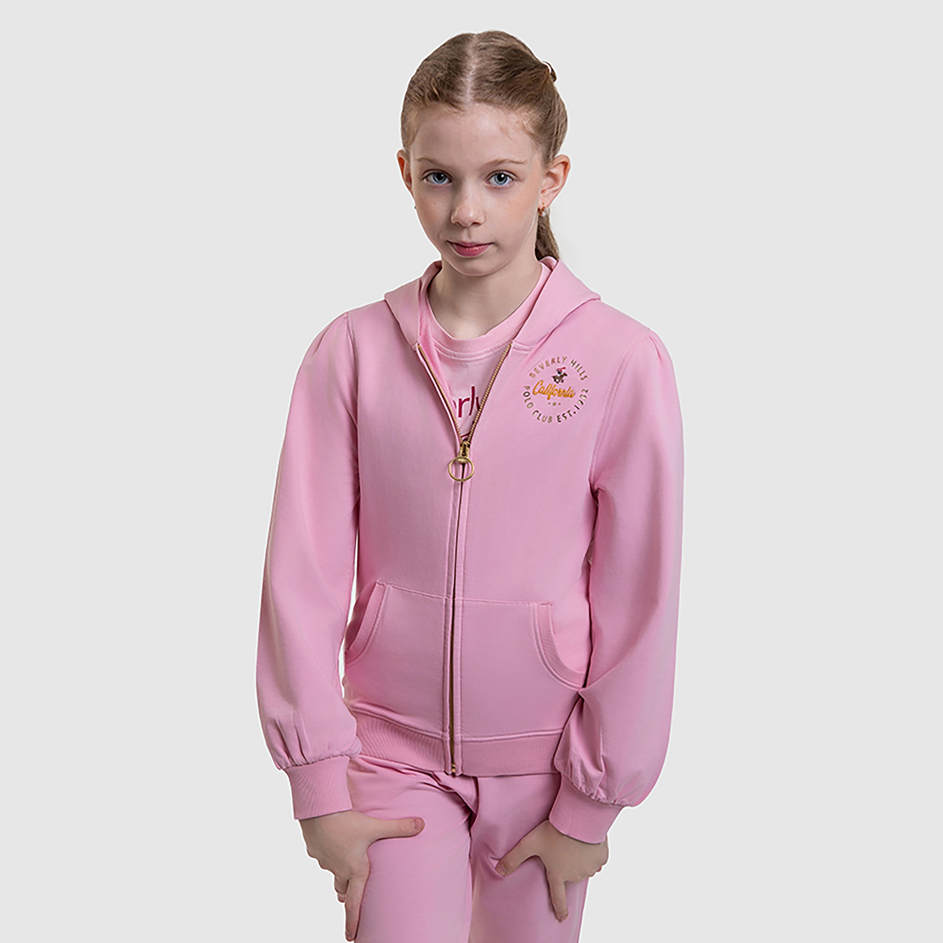 جاكيت مطرز بأكمام طويلة من بيفرلي هيلز بولو كلوب-cpkids-clothing-girls-winterwear-coatsandjackets-image-1