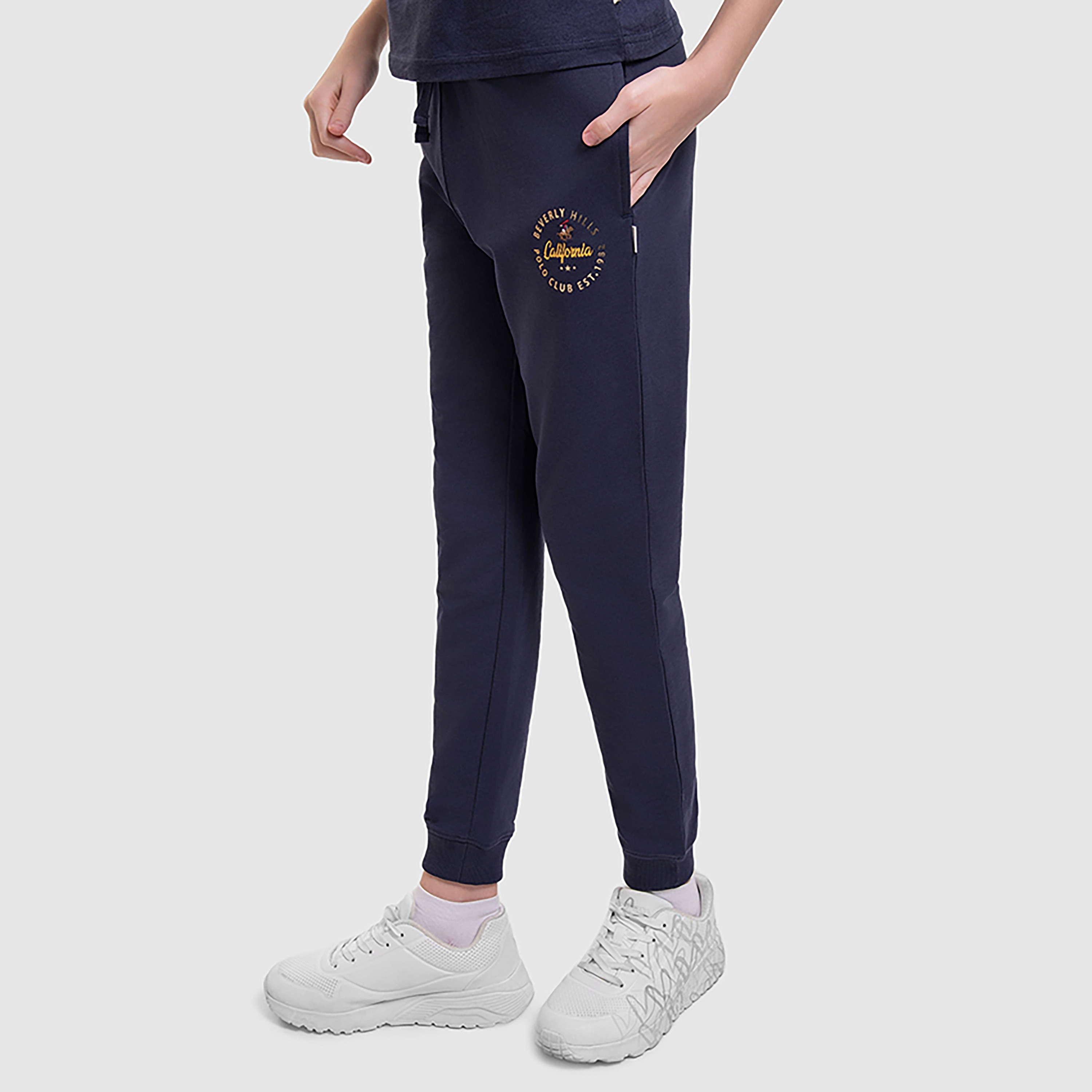 Beverly Hills Polo Club Embroidered Elasticated Joggers-girls-clothing-bottoms-joggersandtrackpants-image-1