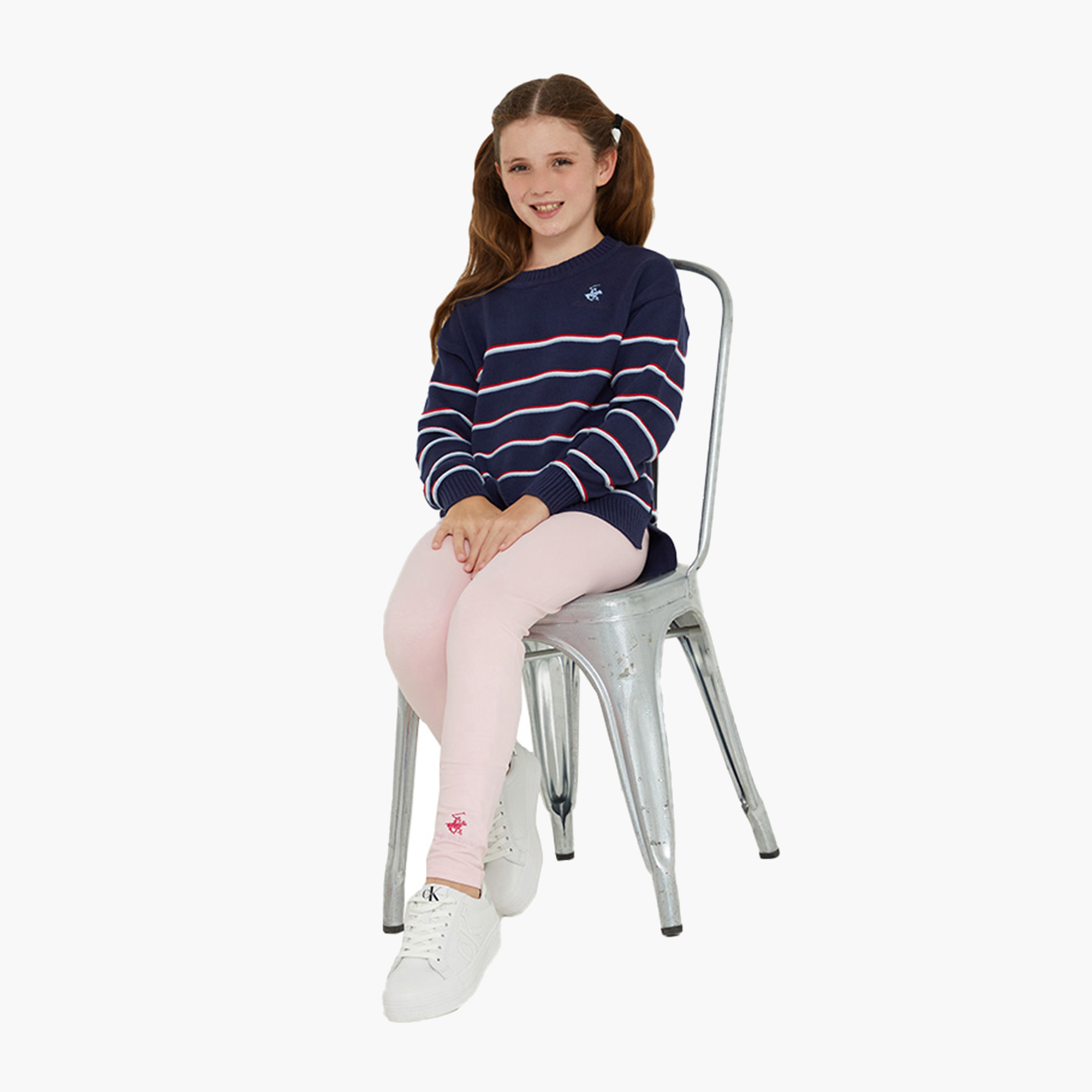 بلوفر قطني بأكمام طويلة وخطوط من بيفرلي هيلز بولو كلوب-girls-clothing-winterwear-jumpersandcardigans-image-2