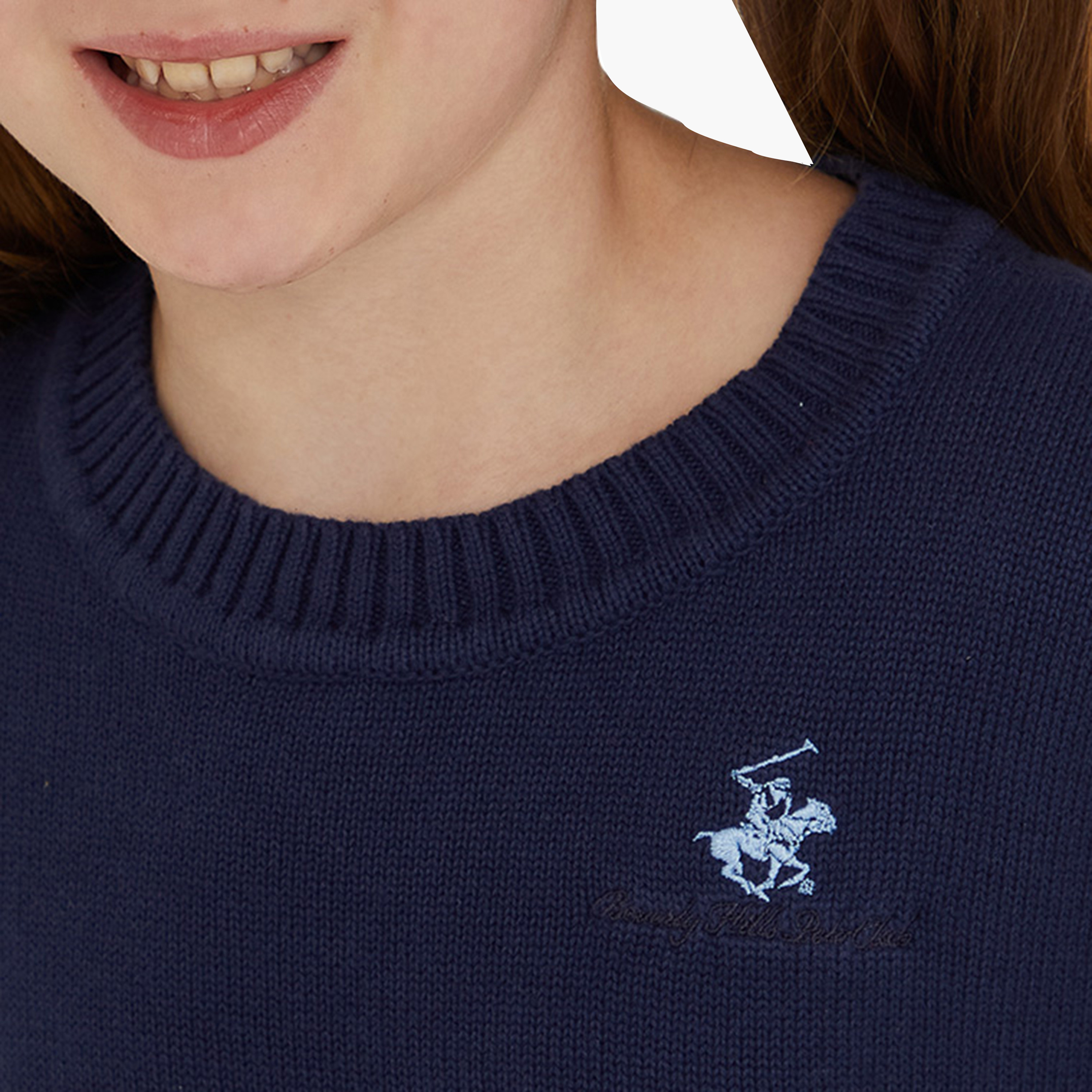 بلوفر قطني بأكمام طويلة وخطوط من بيفرلي هيلز بولو كلوب-girls-clothing-winterwear-jumpersandcardigans-image-4