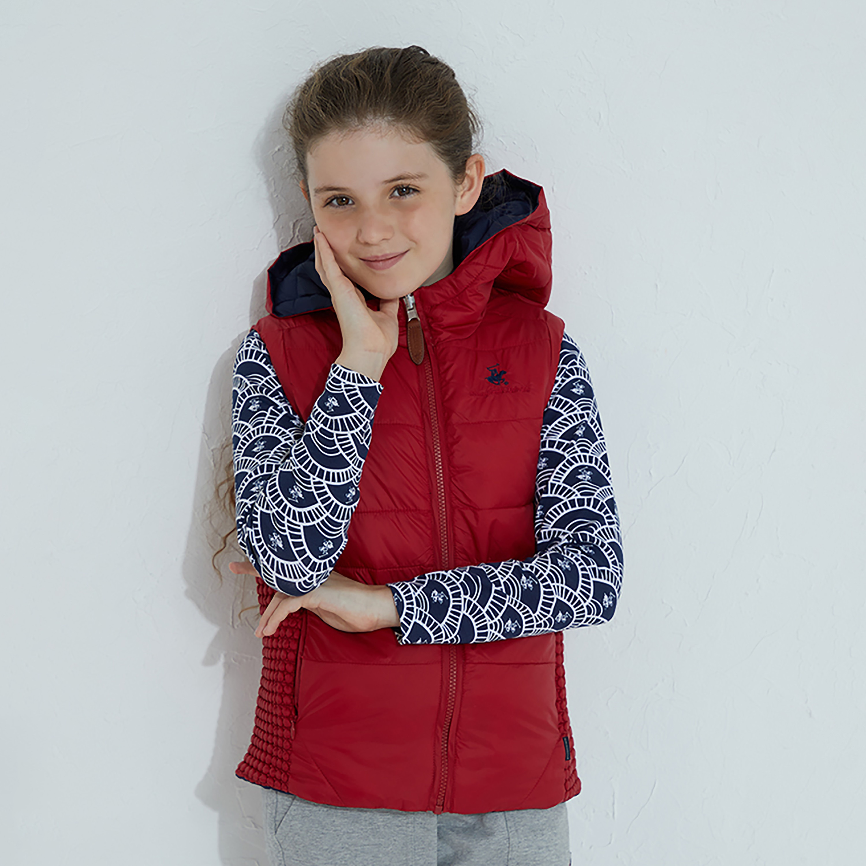 Beverly Hills Polo Club Solid Hooded Sleeveless Padded Jacket-girls-clothing-winterwear-jacketsandcoats-image-1