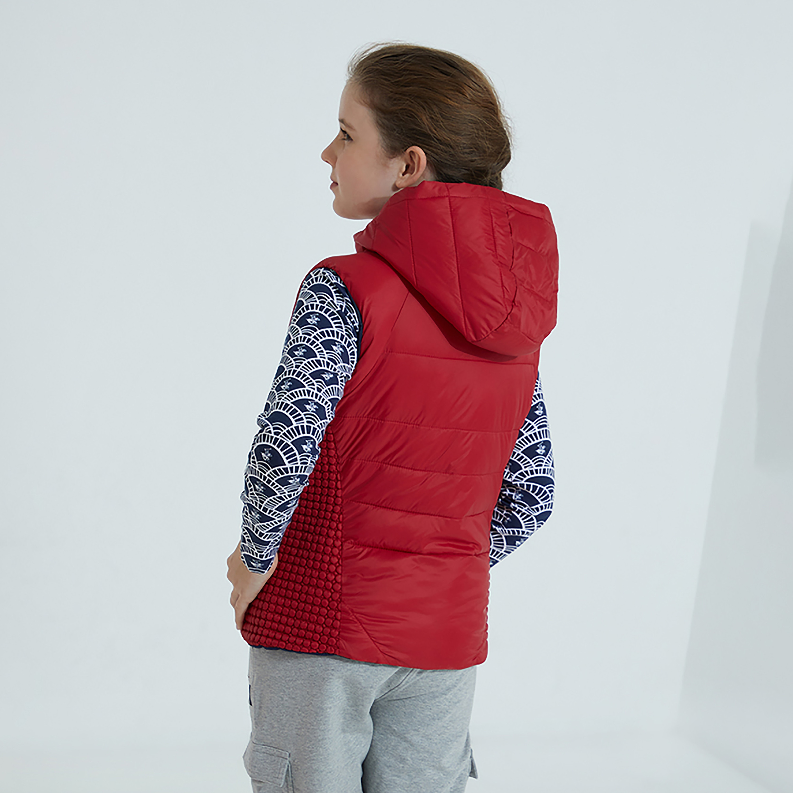 Beverly Hills Polo Club Solid Hooded Sleeveless Padded Jacket-girls-clothing-winterwear-jacketsandcoats-image-2