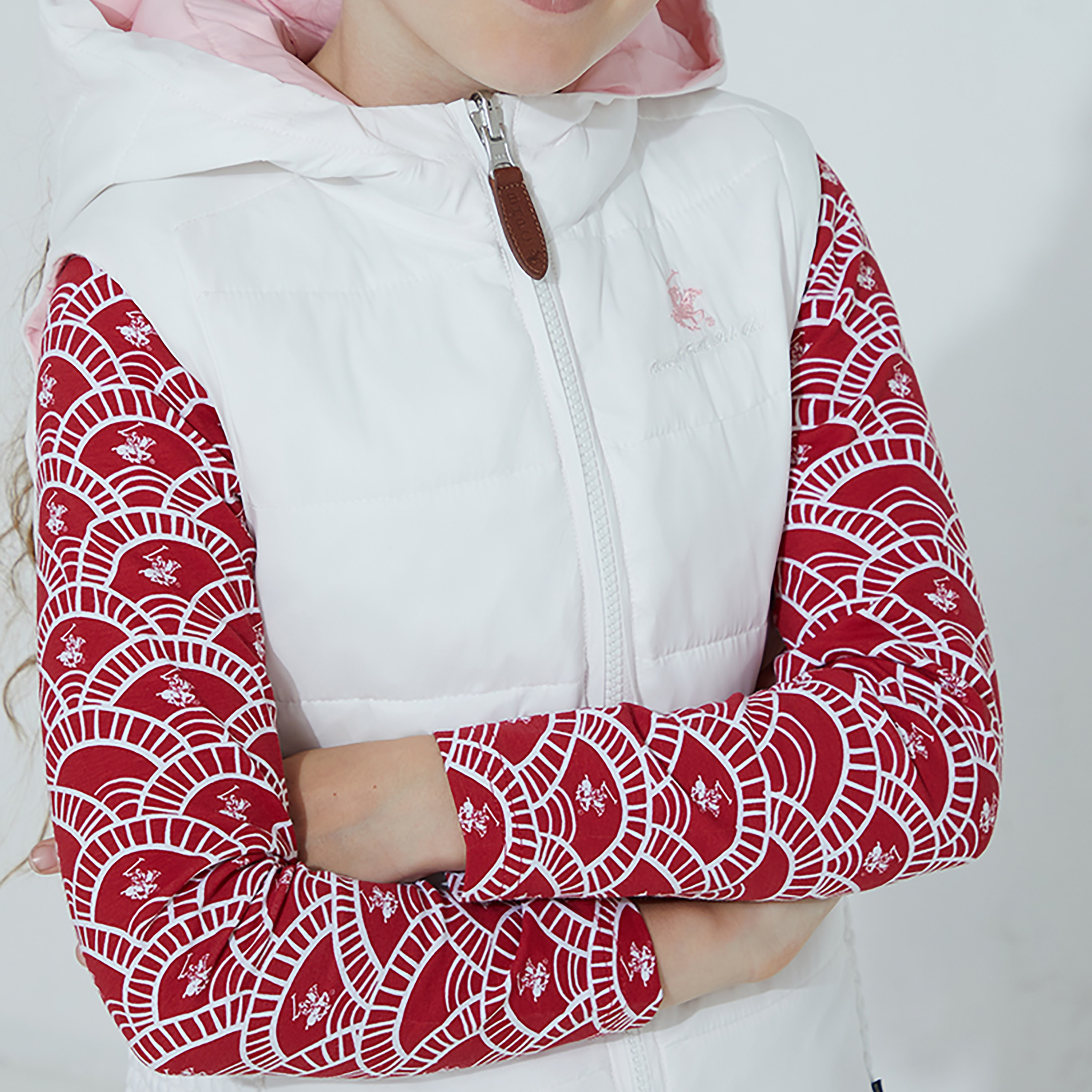 Beverly Hills Polo Club Solid Hooded Sleeveless Padded Jacket-girls-clothing-winterwear-jacketsandcoats-image-7