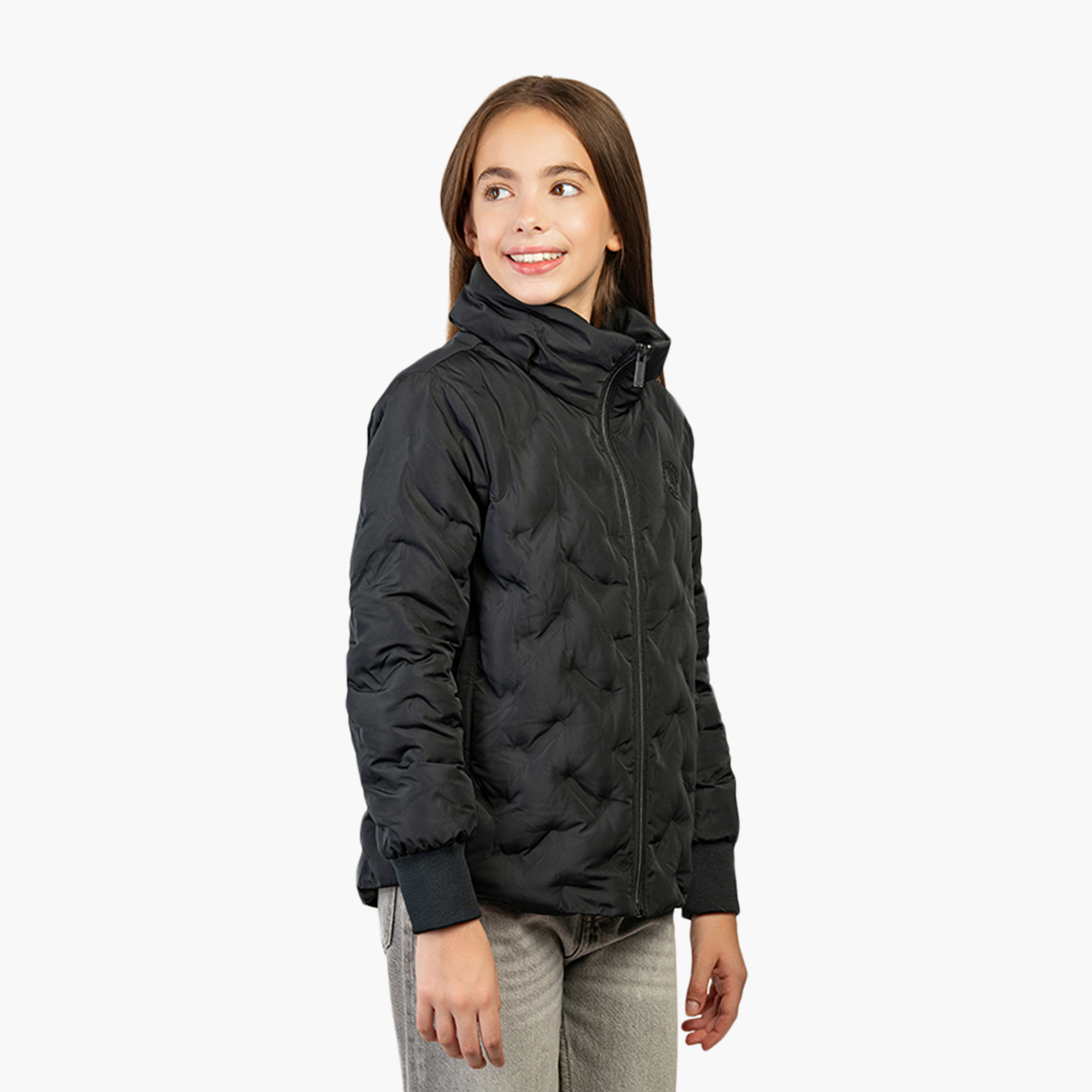 Beverly Hills Polo Club Long Sleeves Cotton Logo Detail High Neck Bomber Jacket-girls-clothing-jacketsandcoats-image-3