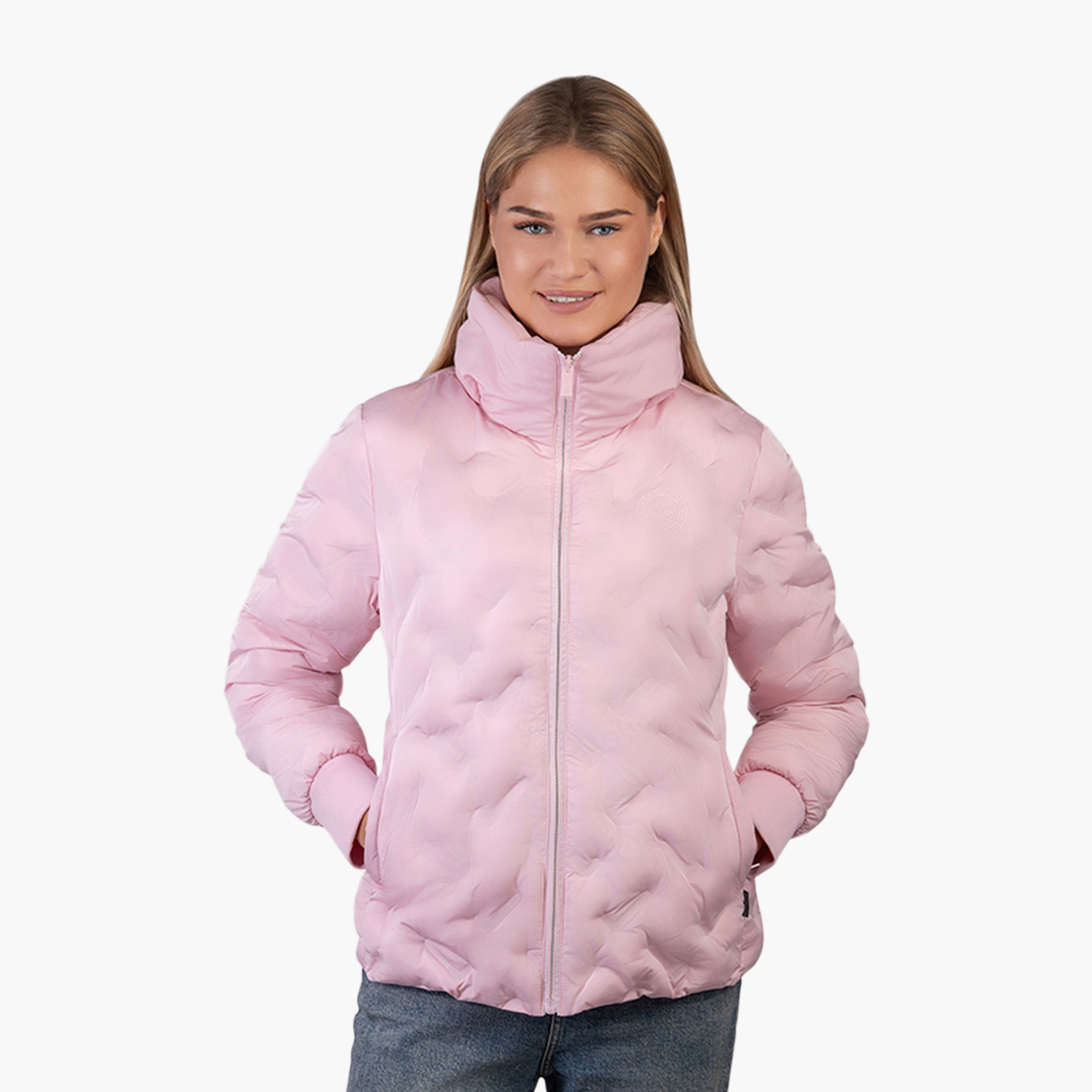 Beverly Hills Polo Club Plain High Neck Long Sleeves Women's Puffer Jacket-PROMO_CP_BHPC_101125-image-1