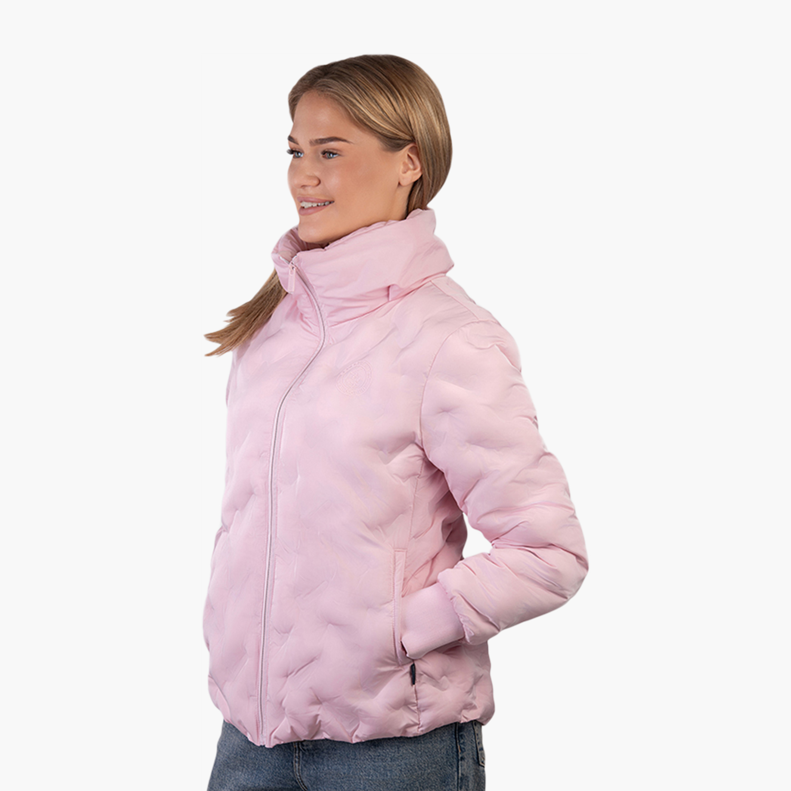 Beverly Hills Polo Club Plain High Neck Long Sleeves Women's Puffer Jacket-PROMO_CP_BHPC_101125-image-2
