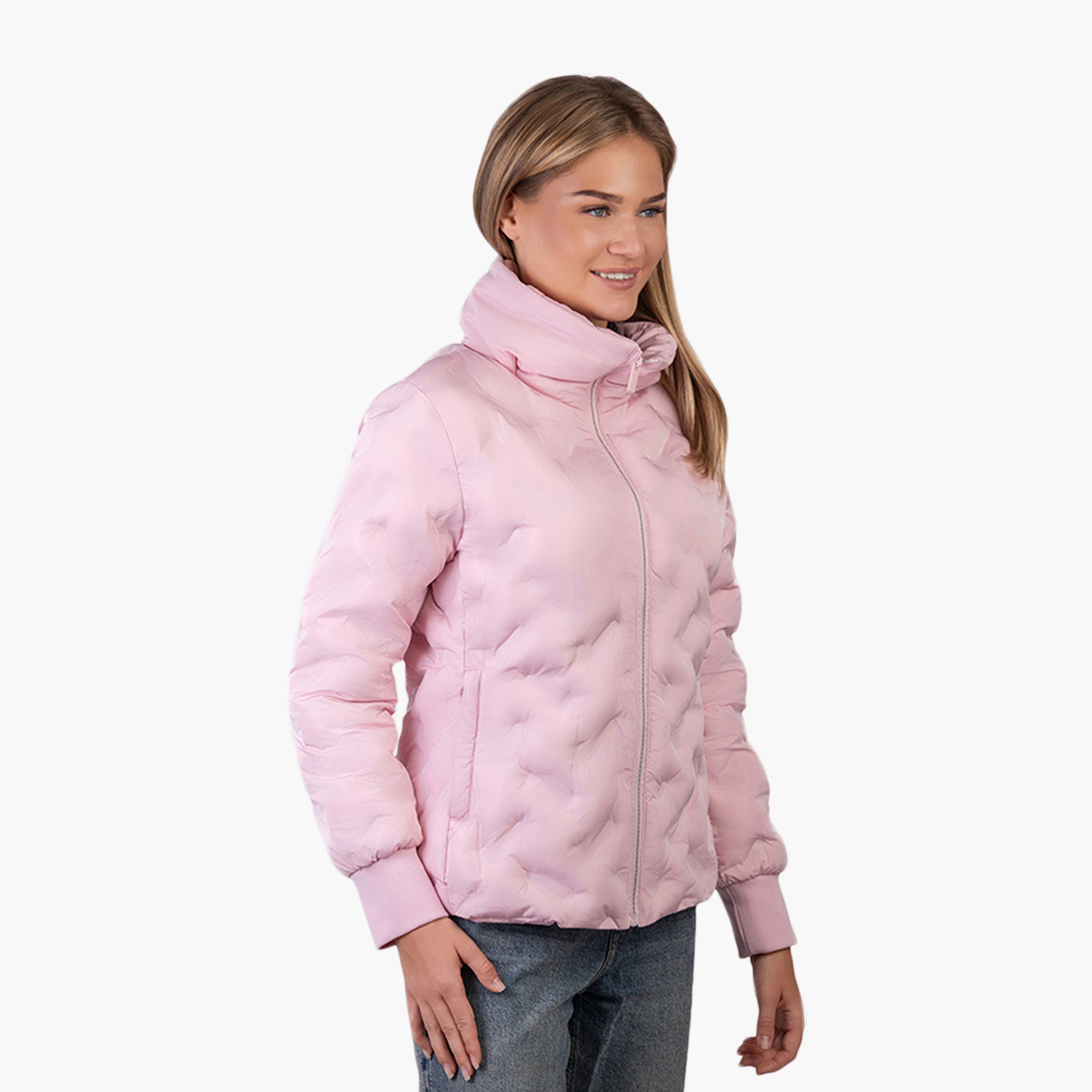 Beverly Hills Polo Club Plain High Neck Long Sleeves Women's Puffer Jacket-PROMO_CP_BHPC_101125-image-3